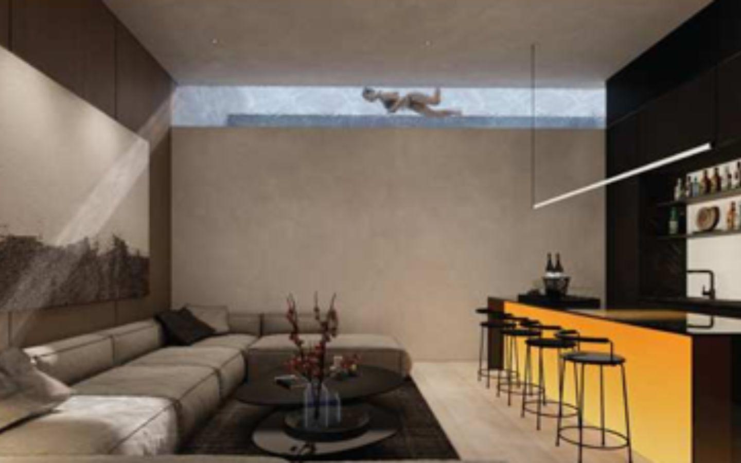 Interior view of Absolute Beachfront 4 Bedroom Luxury Villa Sea Theatre - Emerald