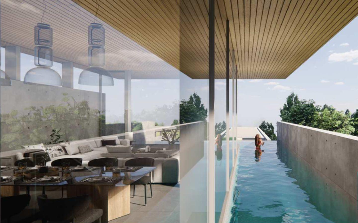 Interior view of Absolute Beachfront 4 Bedroom Luxury Villa Sea Theatre - Emerald