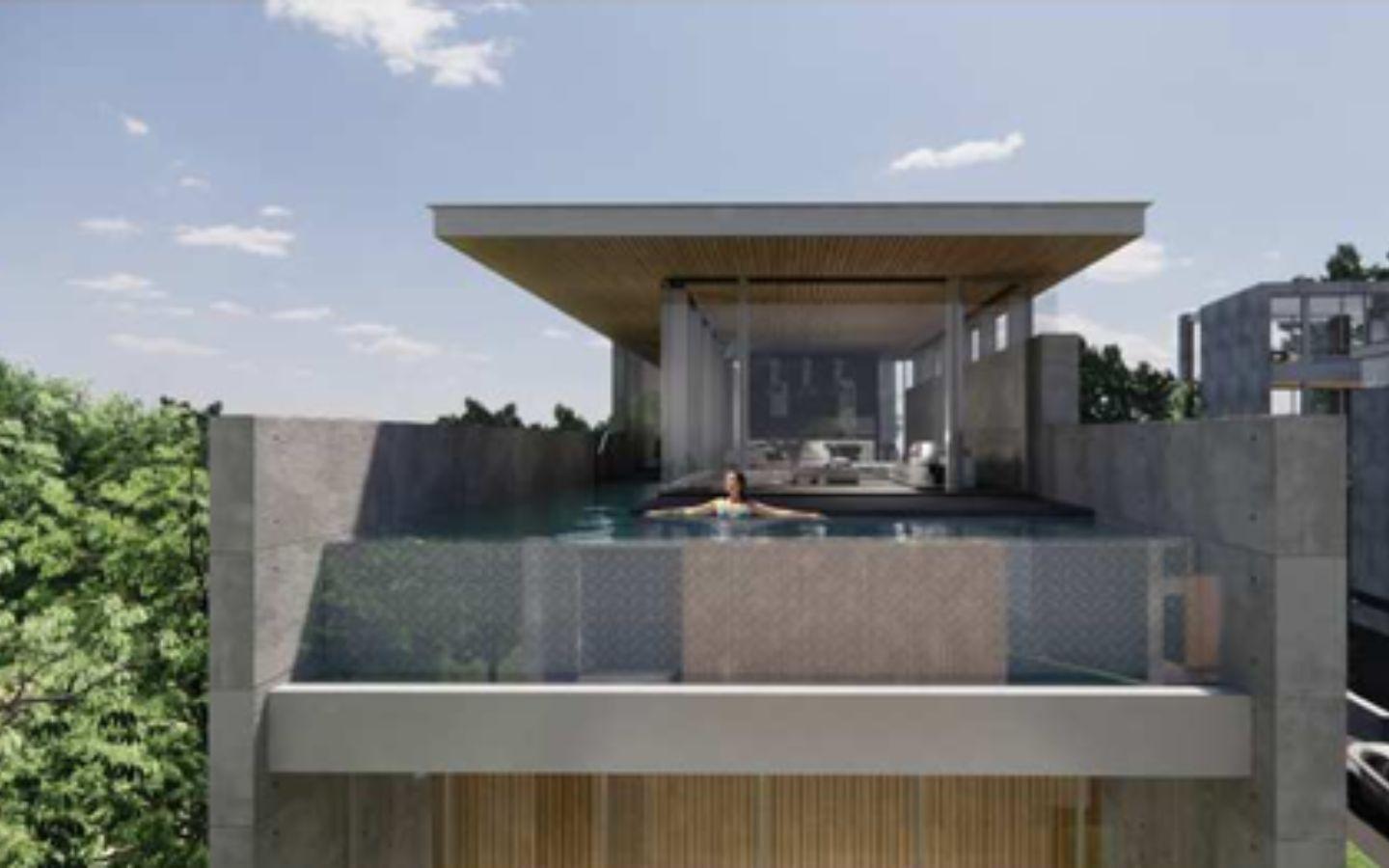 Interior view of Absolute Beachfront 4 Bedroom Luxury Villa Sea Theatre - Emerald