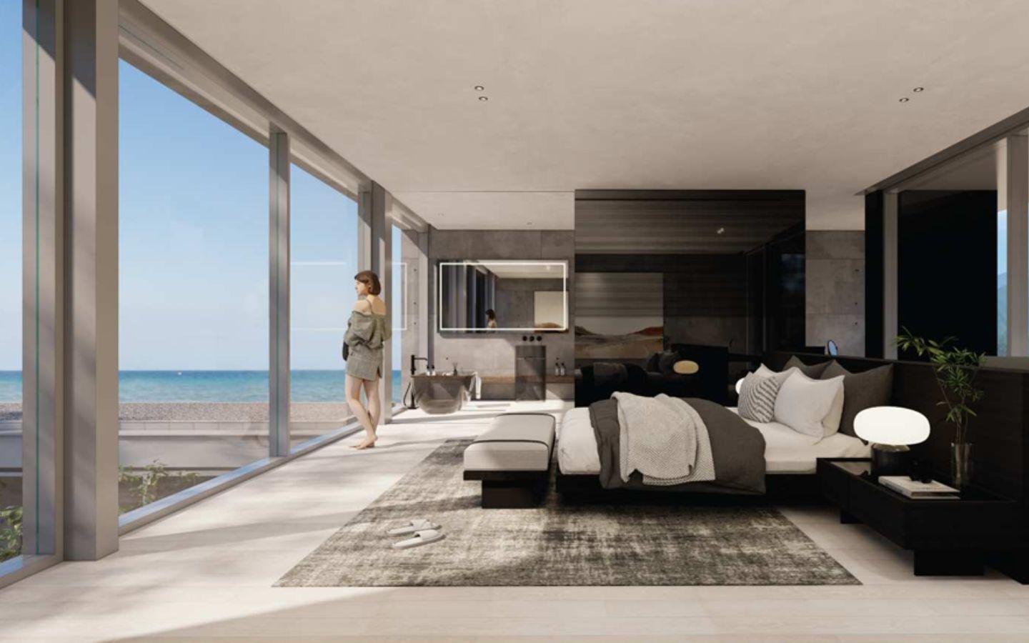 Interior view of Absolute Beachfront 4 Bedroom Luxury Villa Sea Theatre - Emerald