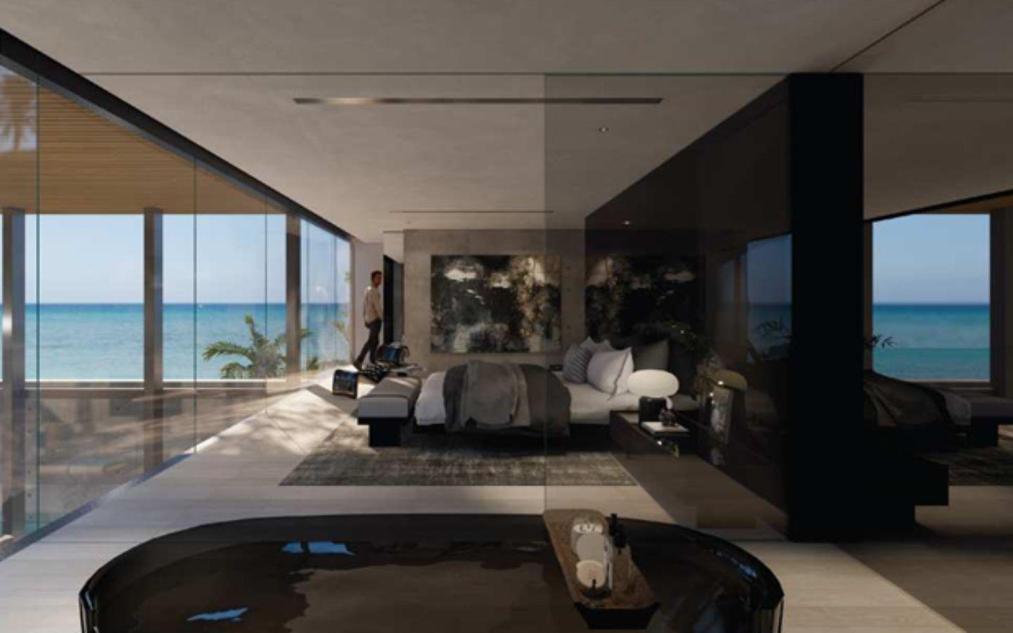 Interior view of Absolute Beachfront 4 Bedroom Luxury Villa Sea Theatre - Emerald