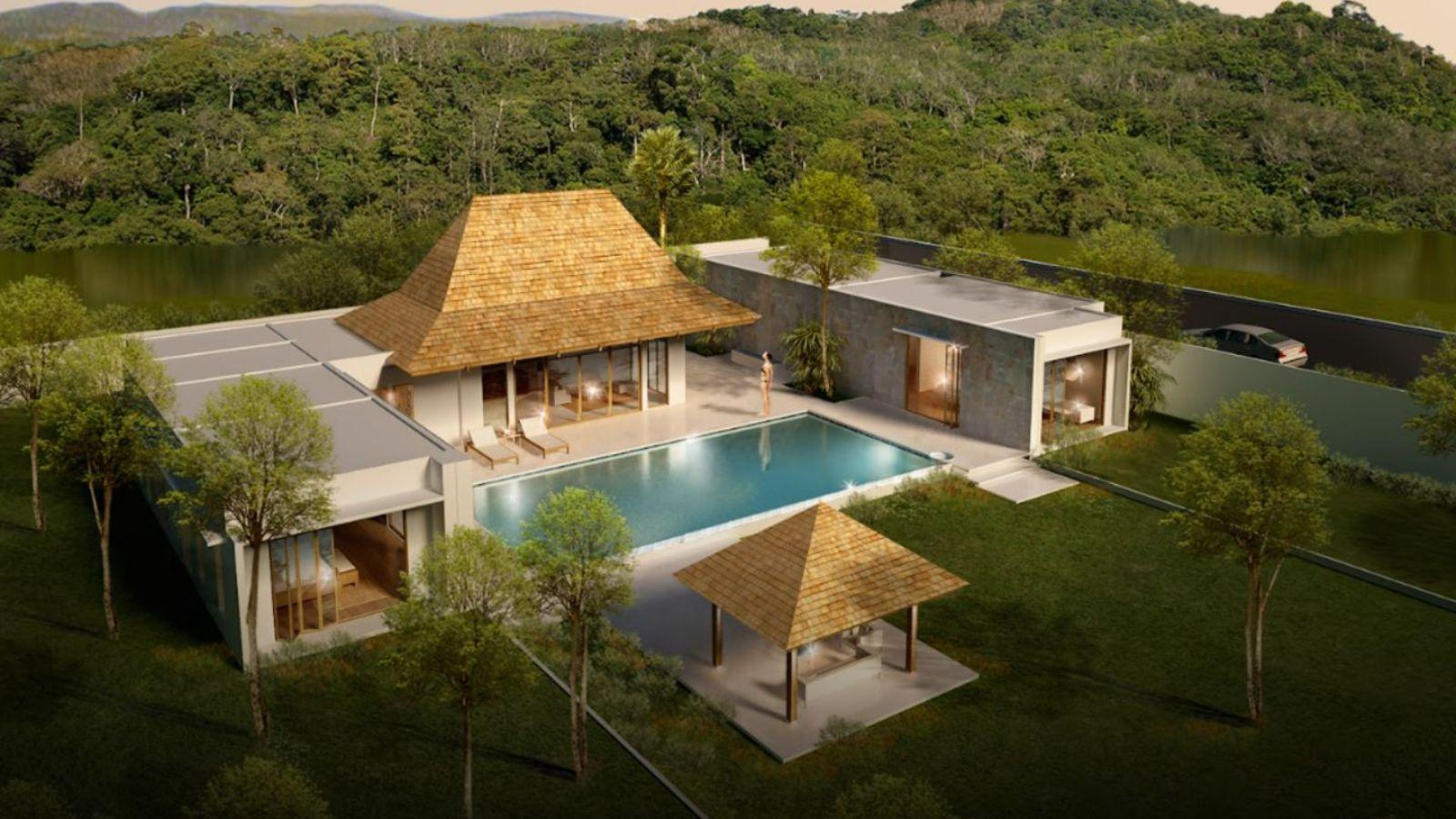 Interior view of 2 Bedroom Luxurious Pool Villa for Sale at Anchan Sunscape - Type 2A