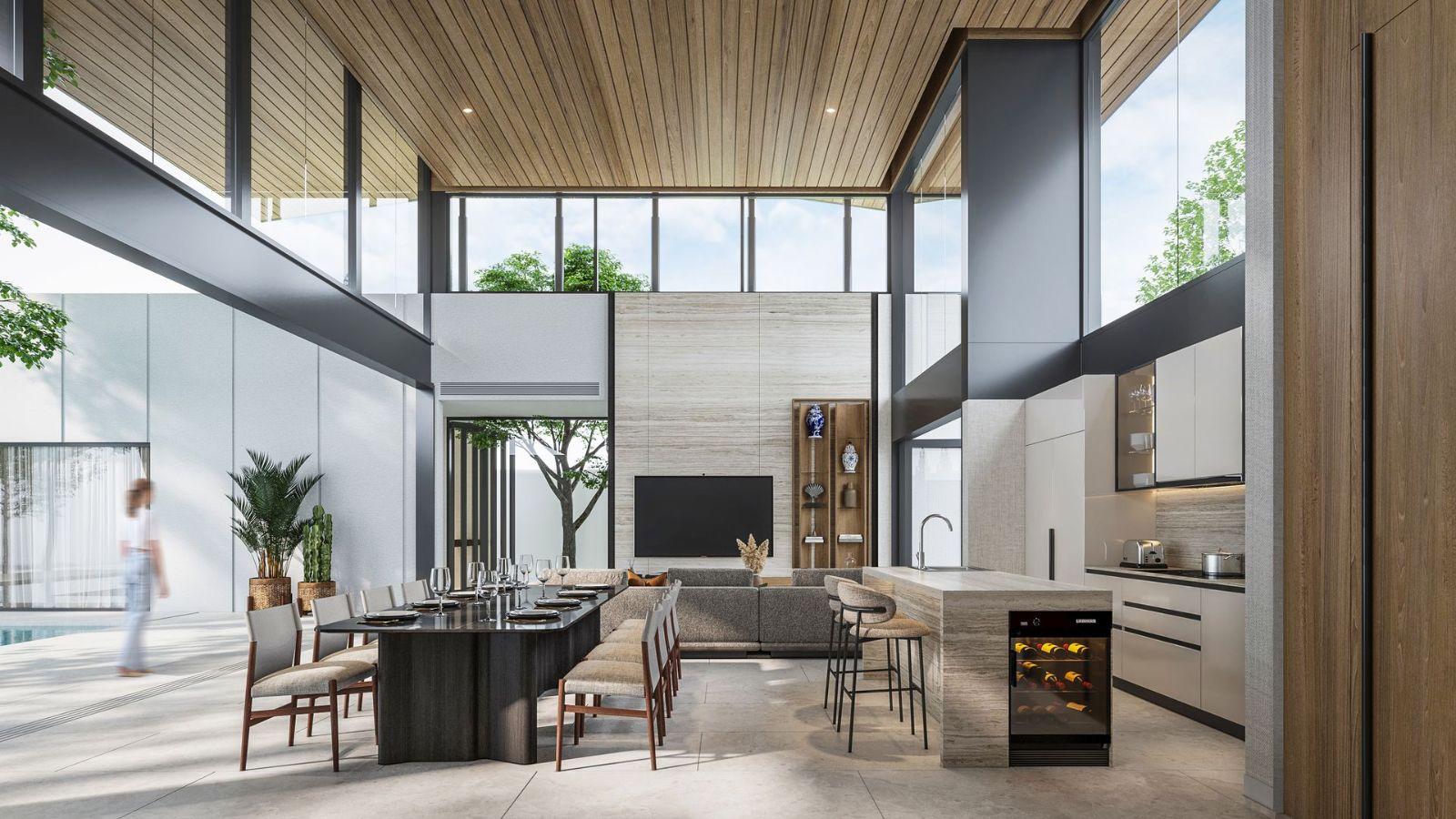 Interior view of 3 Bedroom Pearl Type Luxurious Poetry Villas Walking Distance to Bangtao Beach