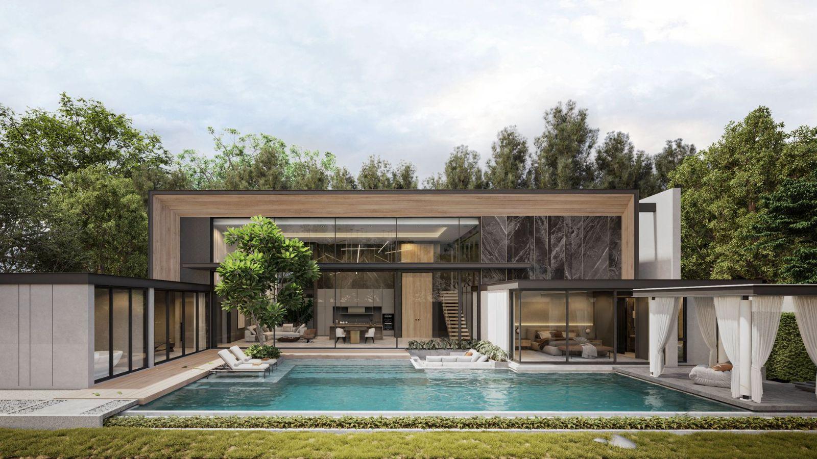 Interior view of 4 Bedroom Onyx Type A Luxurious Poetry Villas Walking Distance to Bangtao Beach