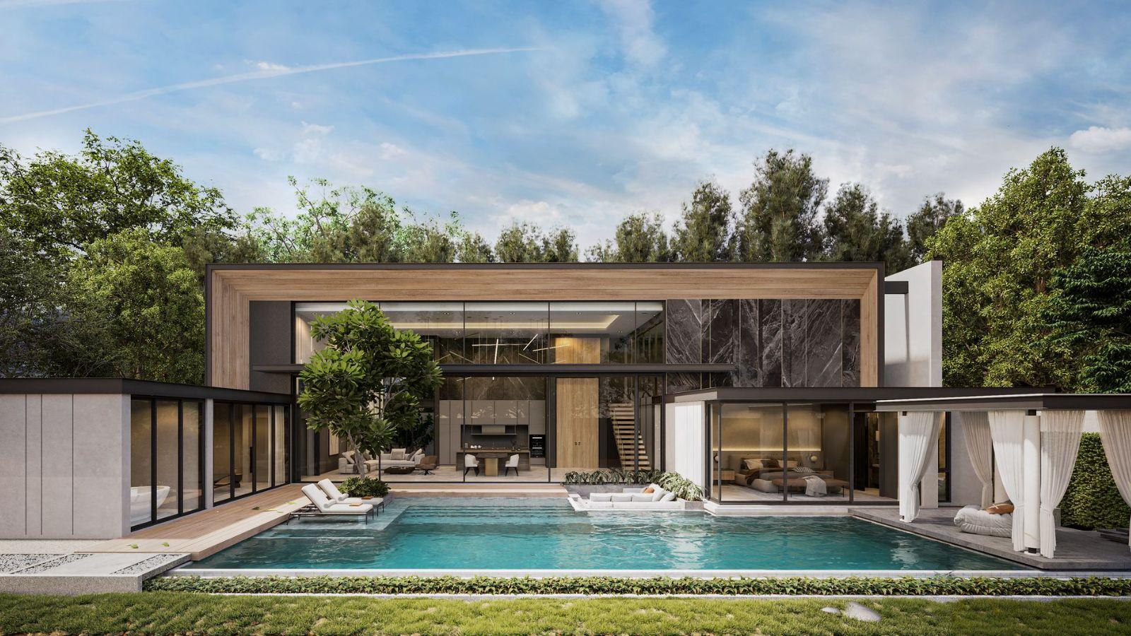 Interior view of 4 Bedroom Onyx Type B Stunning Poetry Villas Walking Distance to Bangtao Beach