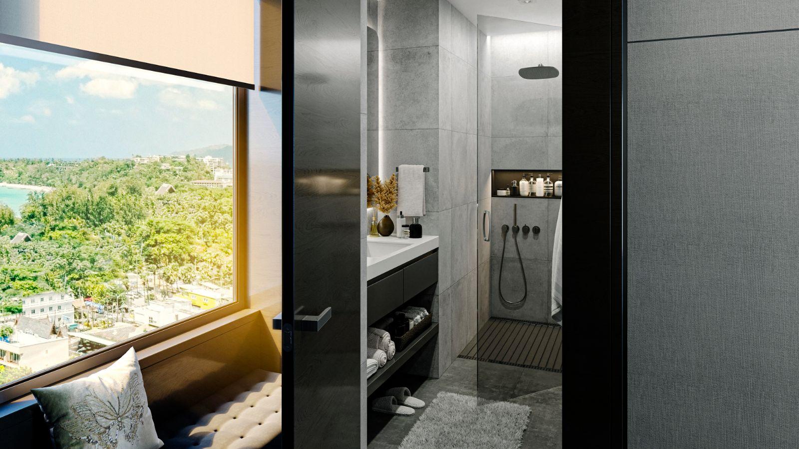 Exterior view of Sea View Studio Apartment at Phenomenon Condo Kata Beach - 7% Guaranteed Rental Returns for 5 Years