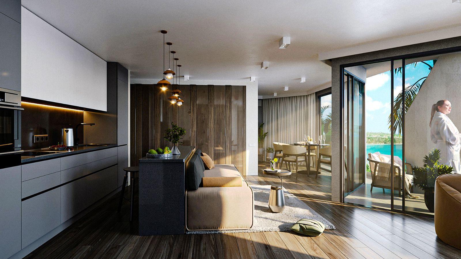 Exterior view of Sea View Studio Apartment at Phenomenon Condo Kata Beach - 7% Guaranteed Rental Returns for 5 Years