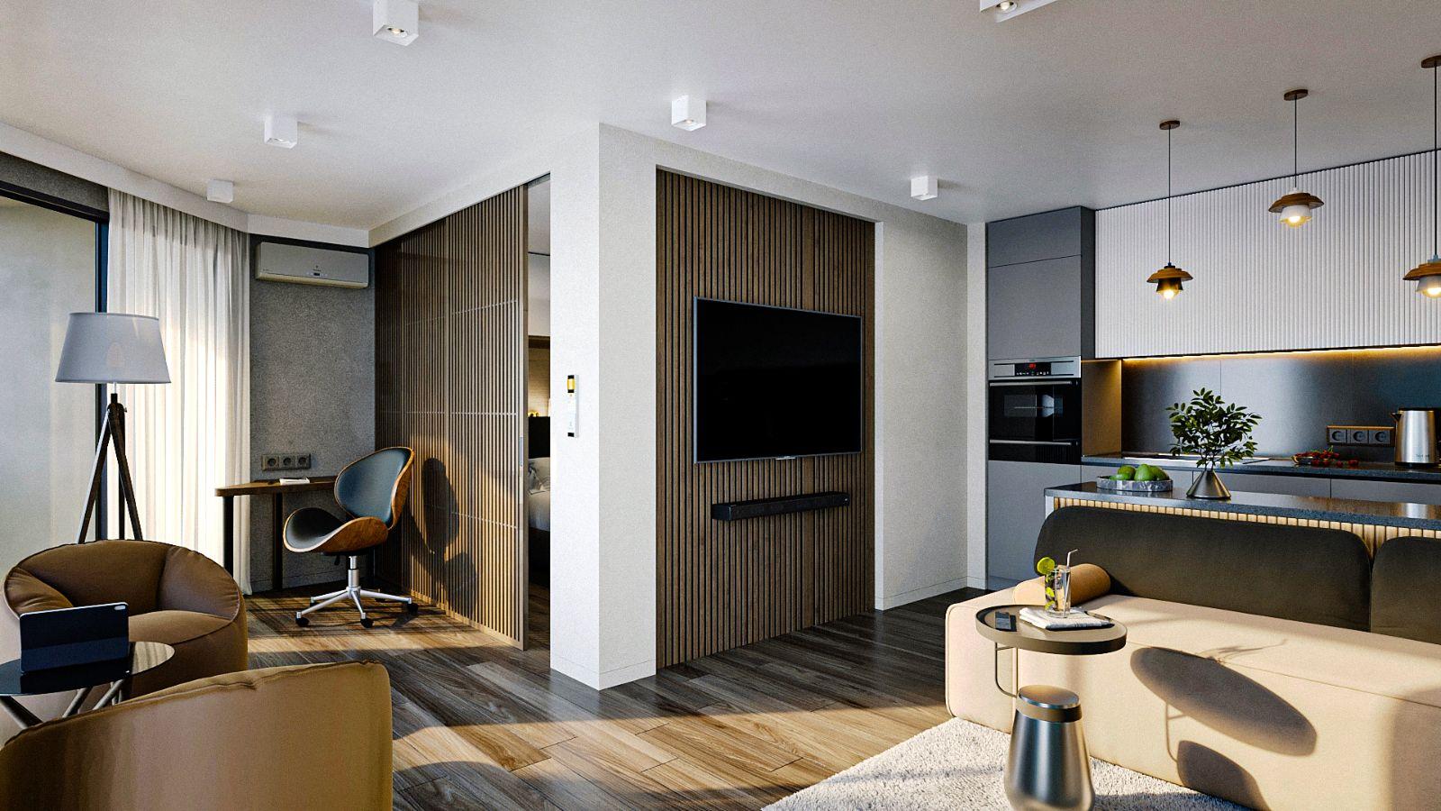 Interior view of Sea View 2 Bed Apartment at Phenomenon Condo, Kata Beach - 7% Guaranteed Rental Returns for 5 Years