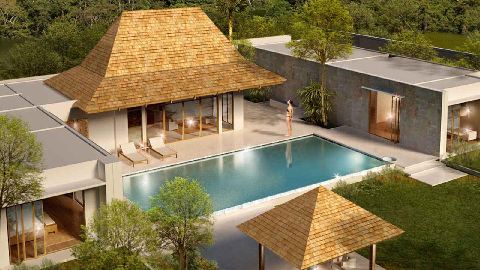 Interior view of Magnificent 4-Bedroom Anchan Indigo Pool Villa for Sale