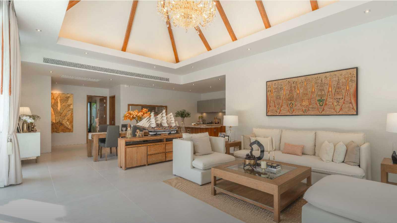 Interior view of Magnificent 4-Bedroom Anchan Indigo Pool Villa for Sale