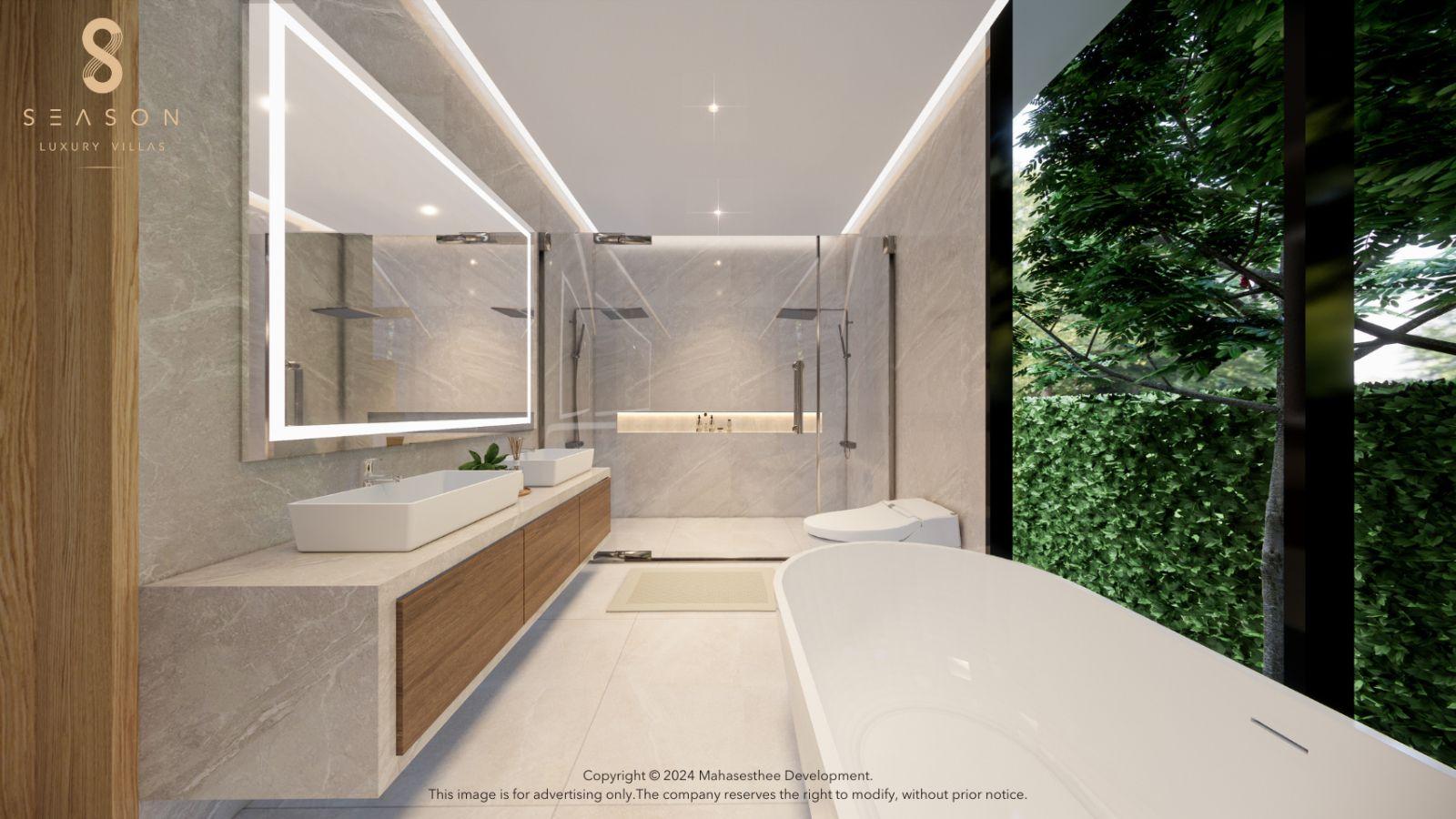 Interior view of 5 Bedroom Private Pool Villa for Sale at 8 Season, Layan