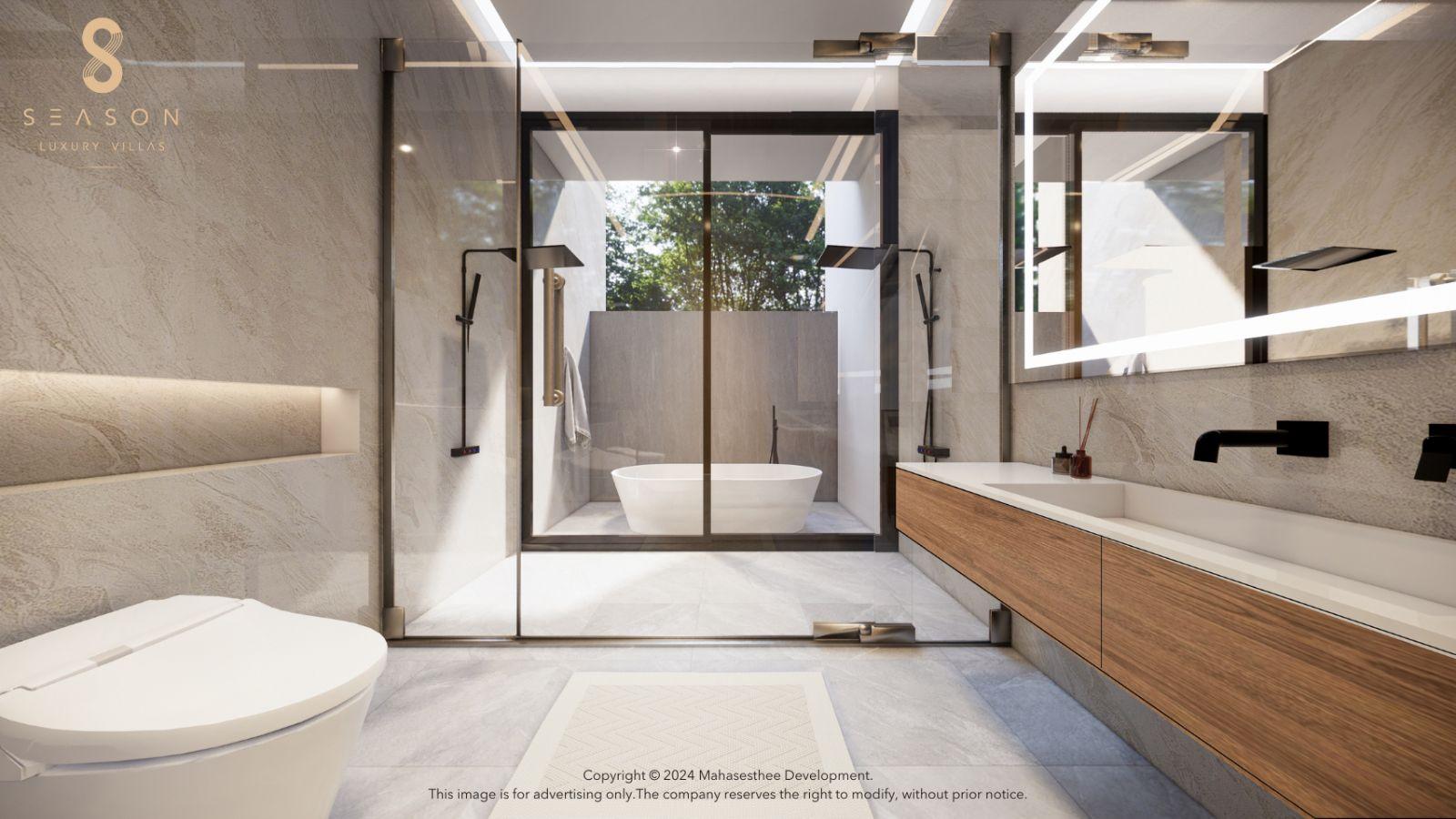 Interior view of 5 Bedroom Private Pool Villa for Sale at 8 Season, Layan