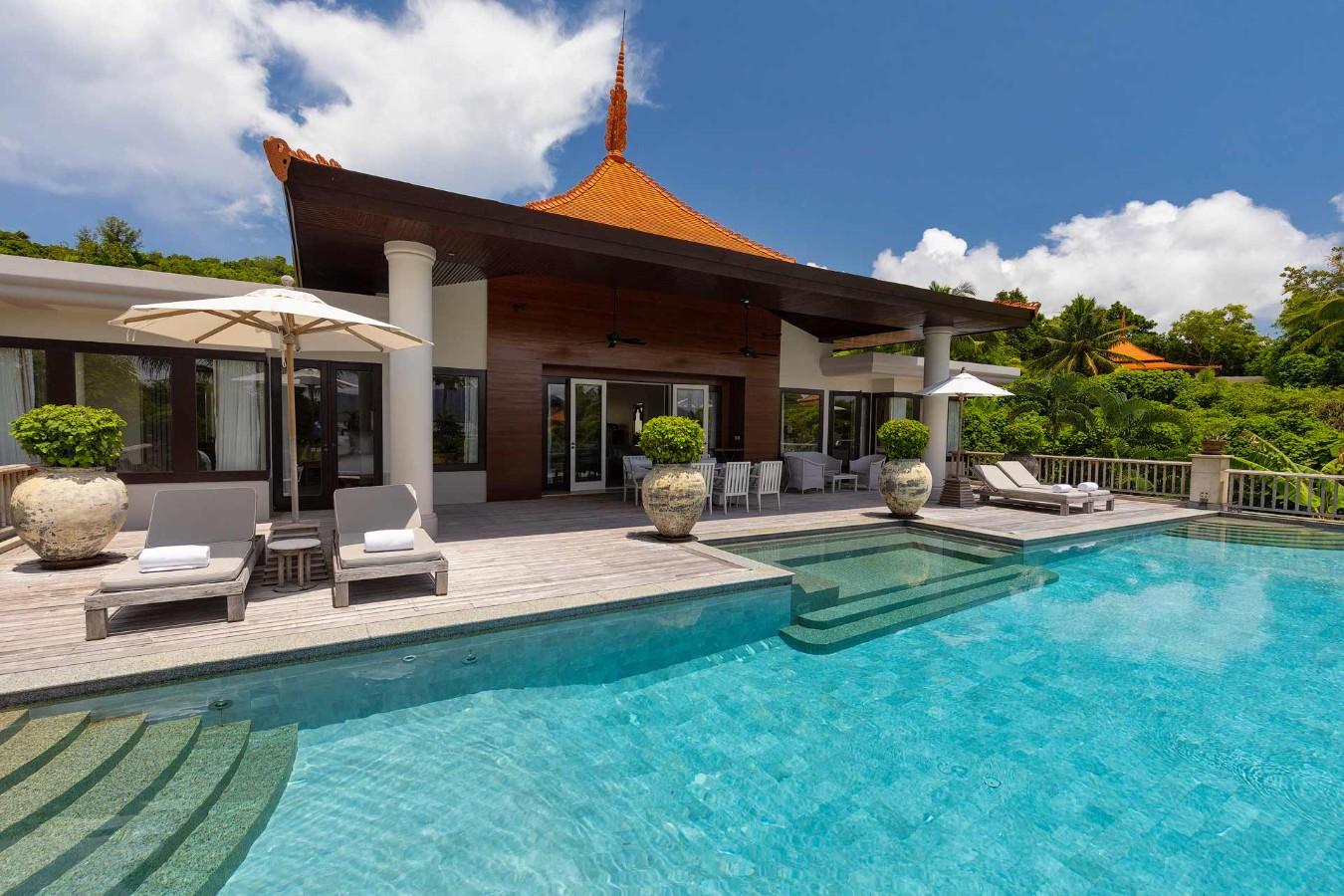 Interior view of Panoramic Sea View 3 Bedroom Luxury Villa at Trisara, Phuket
