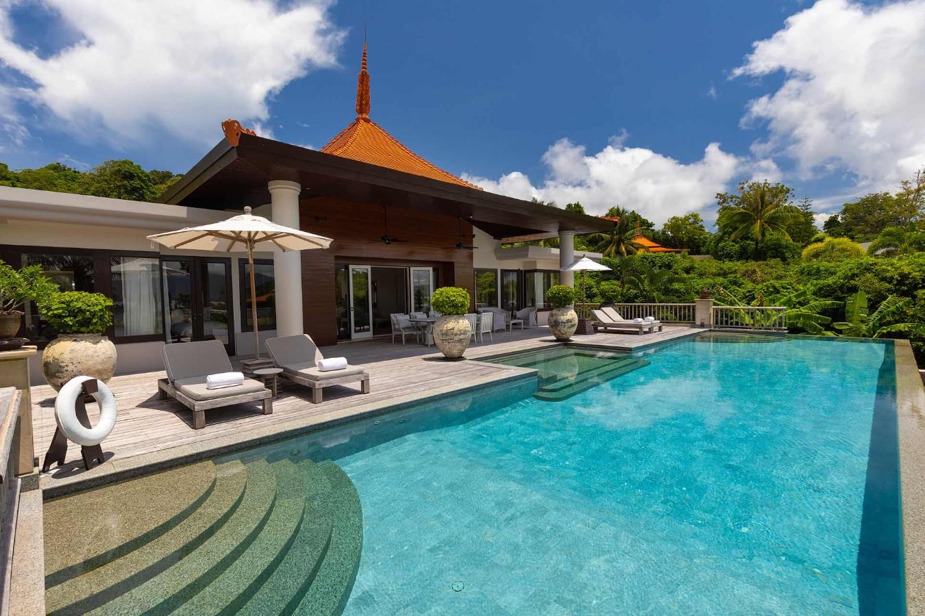 Interior view of Panoramic Sea View 3 Bedroom Luxury Villa at Trisara, Phuket