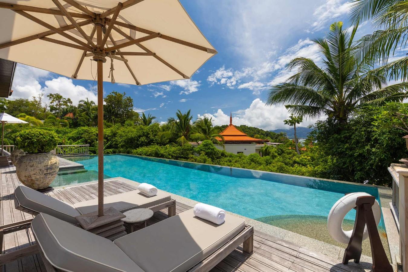 Interior view of Panoramic Sea View 3 Bedroom Luxury Villa at Trisara, Phuket