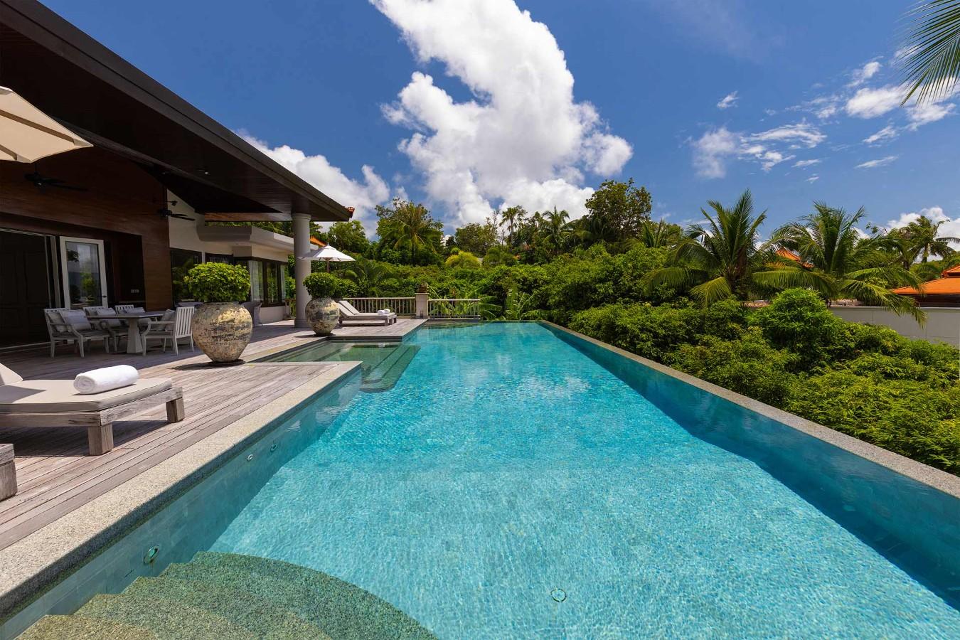 Interior view of Panoramic Sea View 3 Bedroom Luxury Villa at Trisara, Phuket