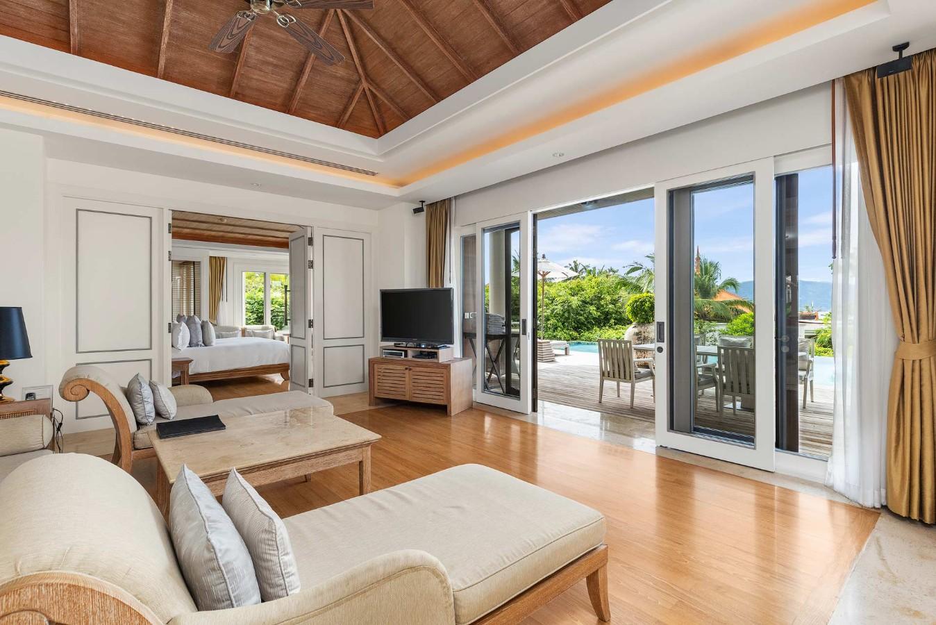 Interior view of Panoramic Sea View 3 Bedroom Luxury Villa at Trisara, Phuket