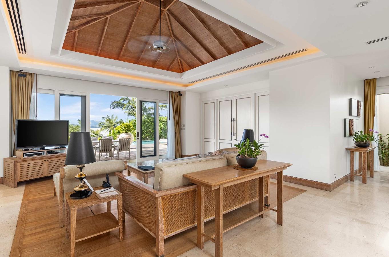 Interior view of Panoramic Sea View 3 Bedroom Luxury Villa at Trisara, Phuket