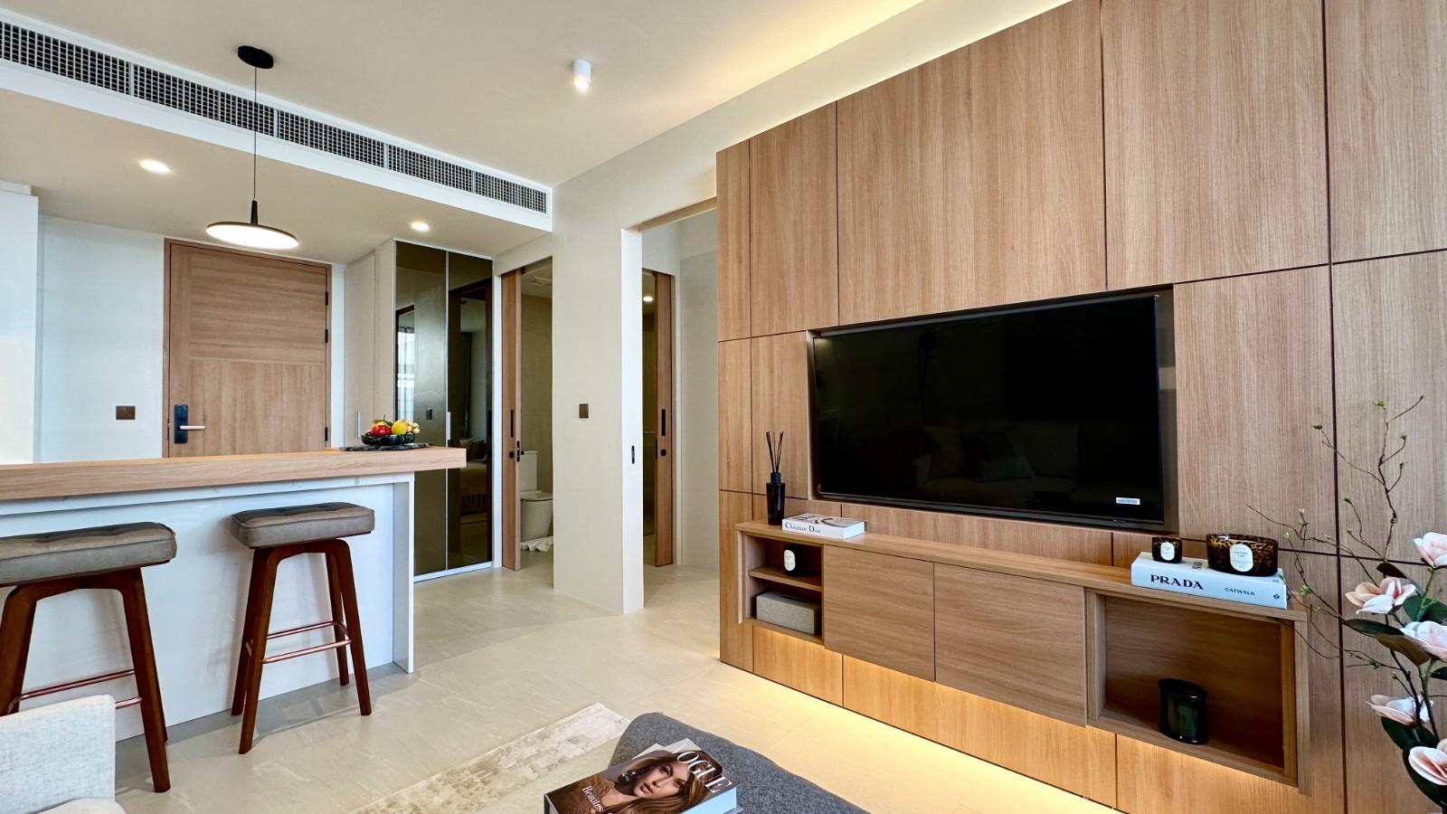 Interior view of Two Bedroom Apartment for Sale at Siamese Bangtao Condominium Project