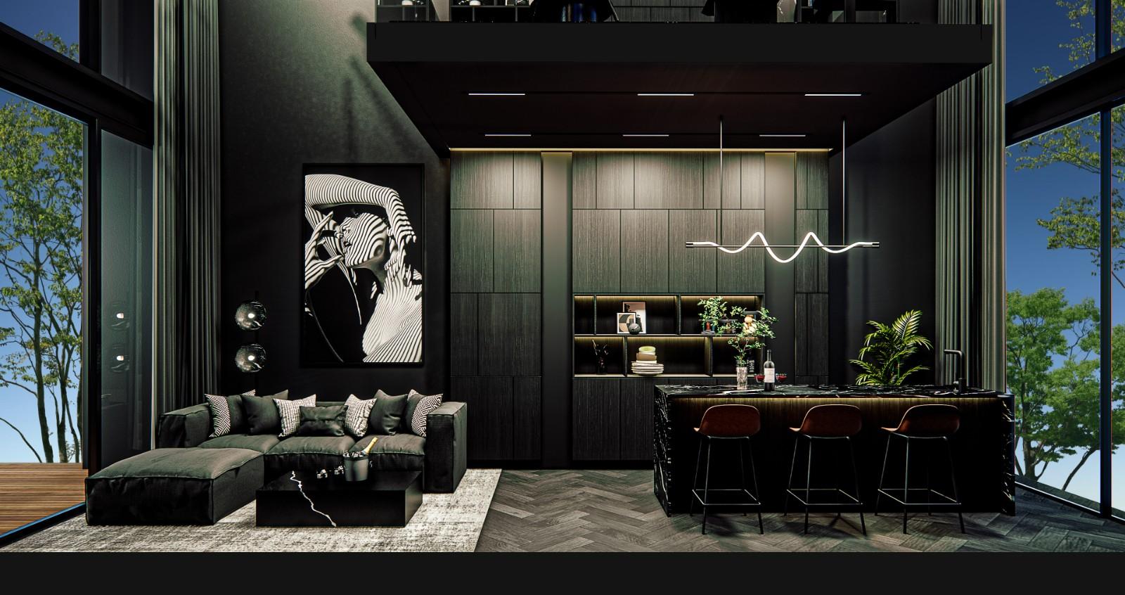 Interior view of 3 Bedroom Ultra Luxurious Wallaya Qnity Villa Type B for Sale