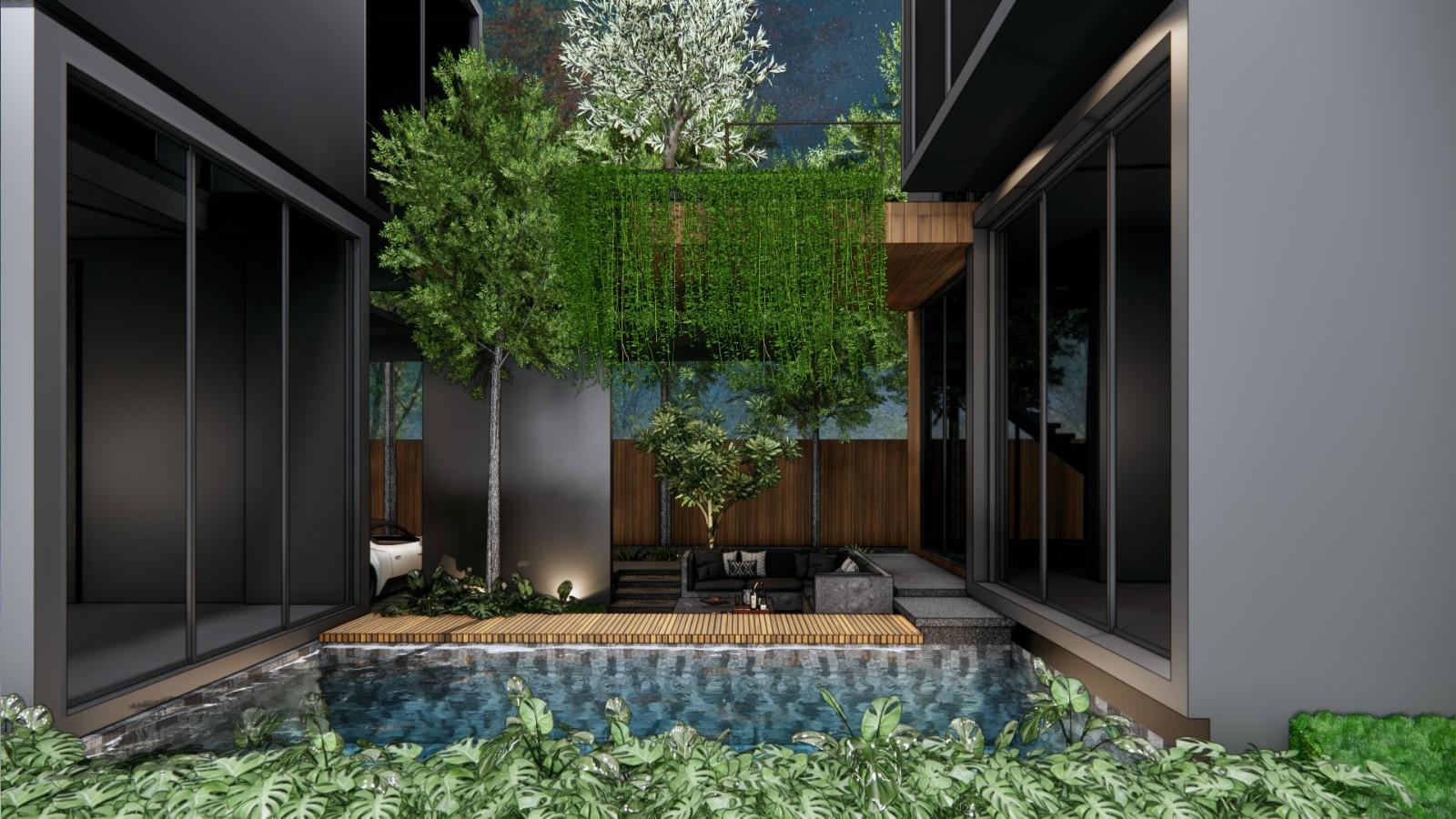 Interior view of 3 Bedroom Luxurious Modern Wallaya Qnity Villa Type D for Sale