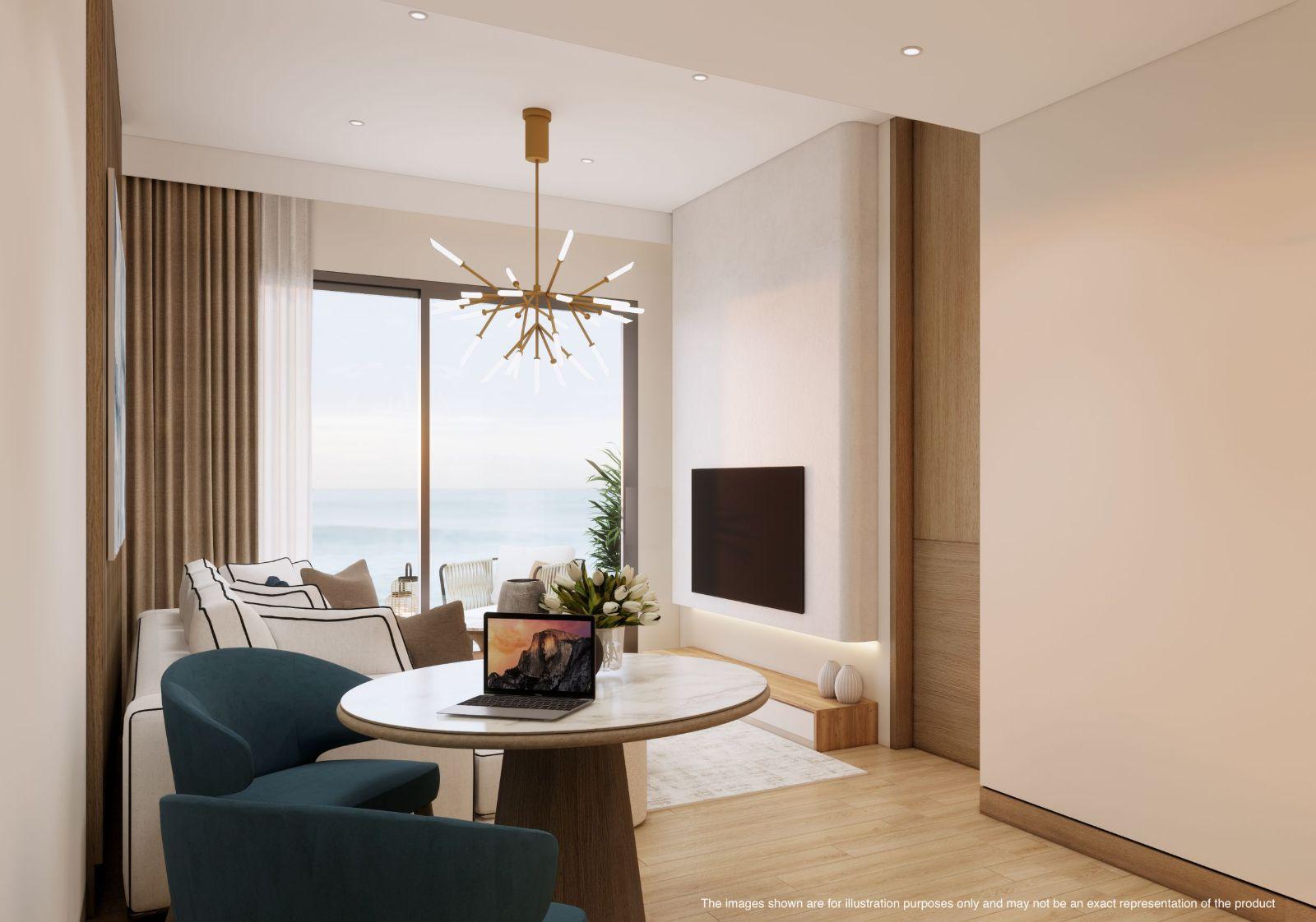 Interior view of 1-Bed Beachfront Pool View Condo for Sale at Maviston Mai Khao - 13% ROI!