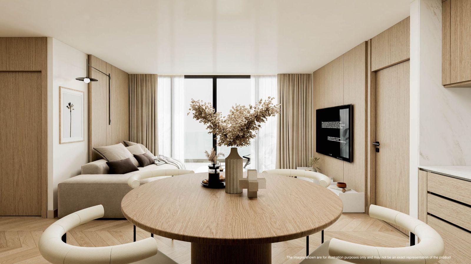 Interior view of Deluxe 2 Bedroom Beachfront Sea View Condo for Sale at Maviston Mai Khao - 13% ROI!