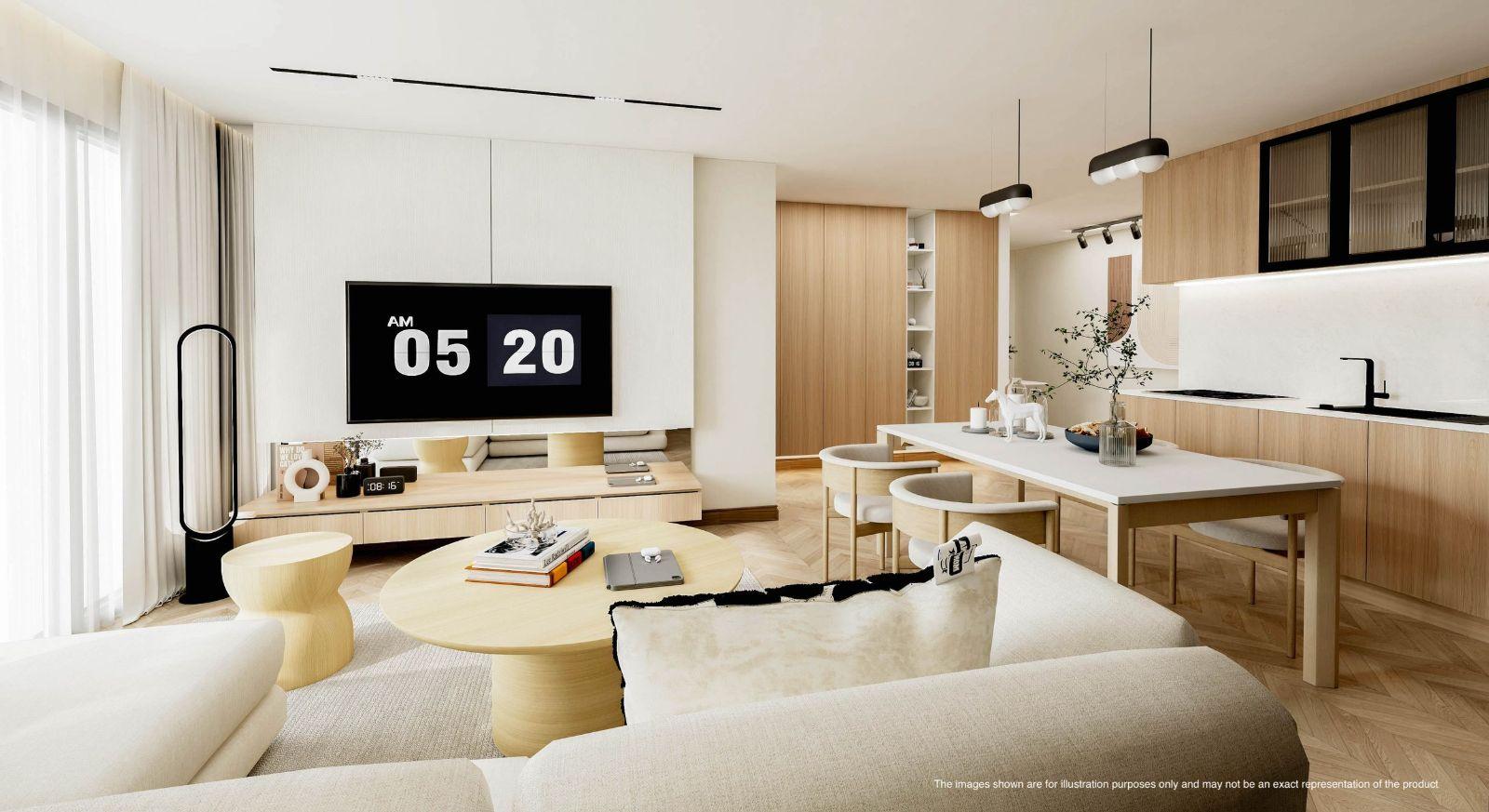 Interior view of Deluxe 3 Bedroom Beachfront Sea View Condo with Private Pool for Sale at Maviston Mai Khao - 13% ROI!