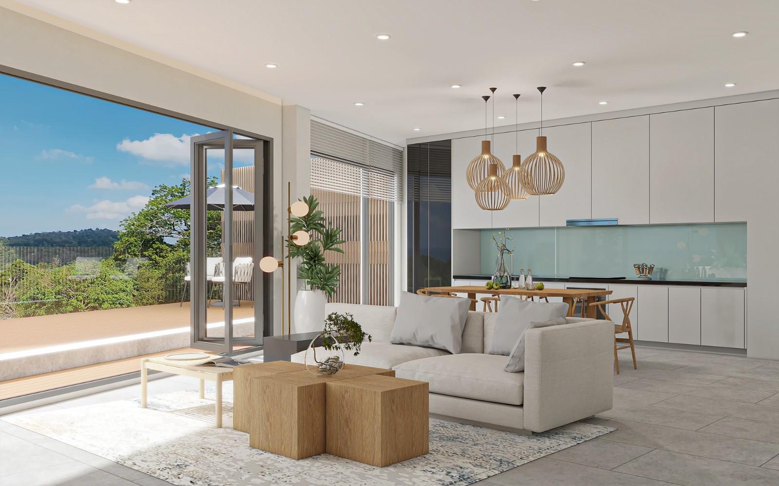 Interior view of 2 Bedroom Sea View Condo for Sale at Bluepoint Condominium, Patong