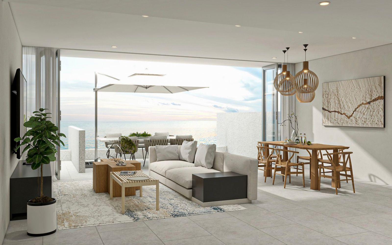 Interior view of 2 Bedroom Sea View Apartment for Sale at Bluepoint Condo, Patong - Unit 103