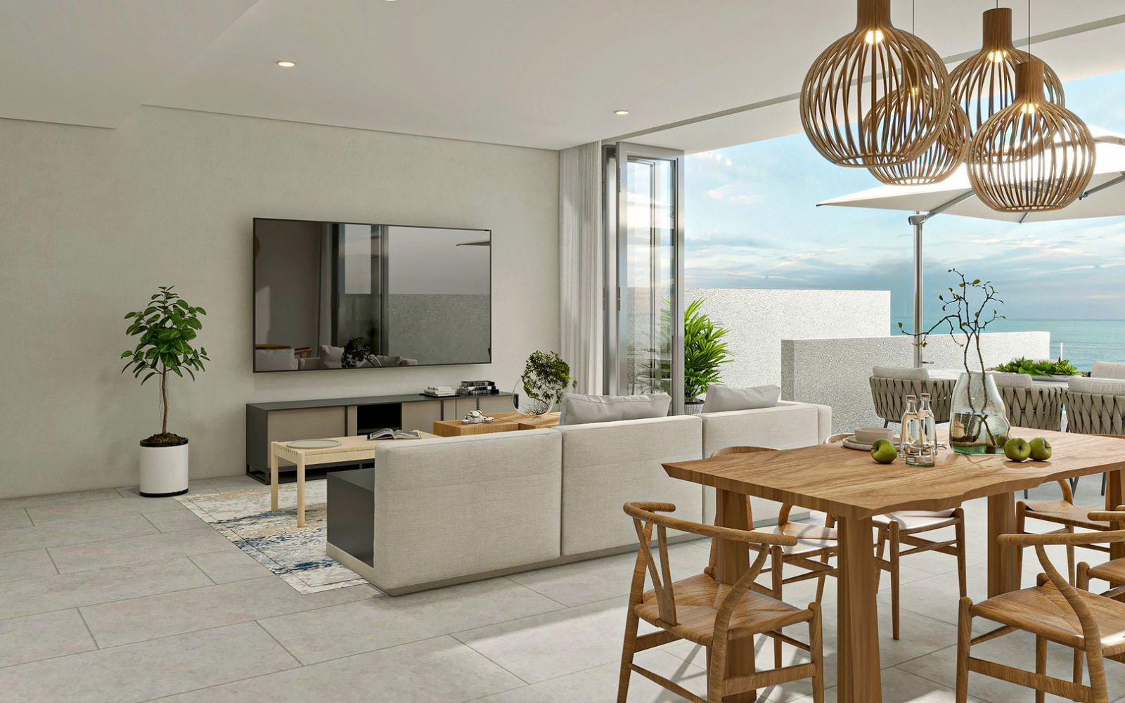 Interior view of 2 Bedroom Sea View Apartment for Sale at Bluepoint Condo, Patong - Unit 103