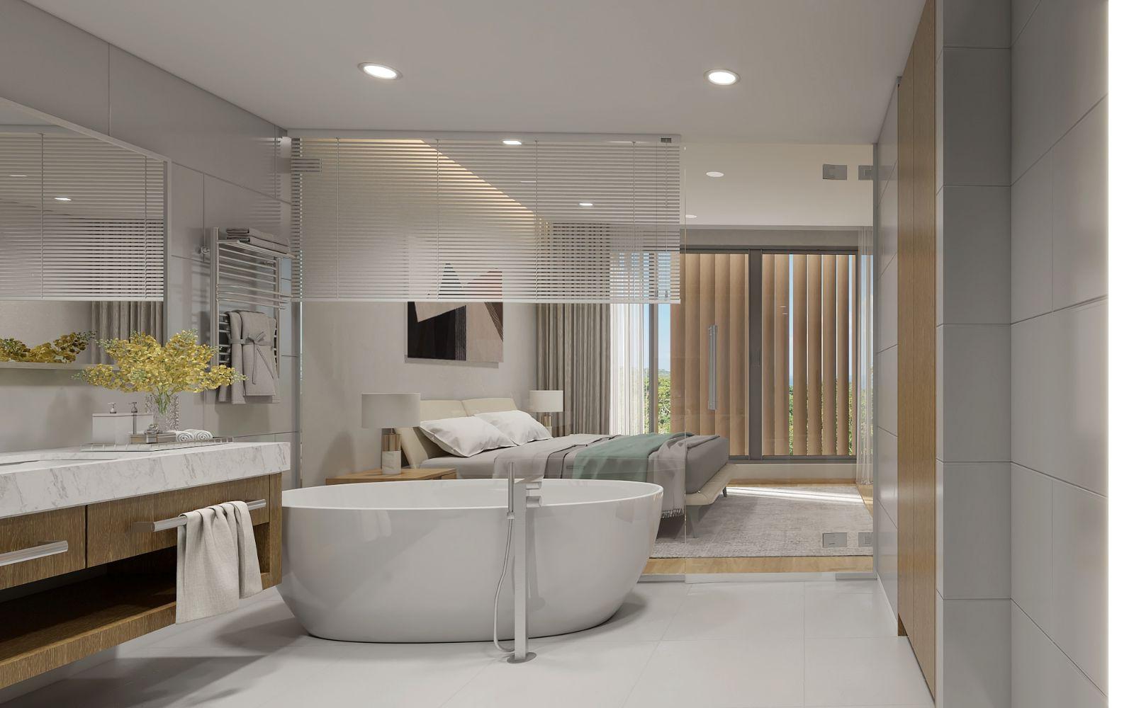 Interior view of 3 Bedroom Sea View Penthouse for Sale at Bluepoint Condo, Patong