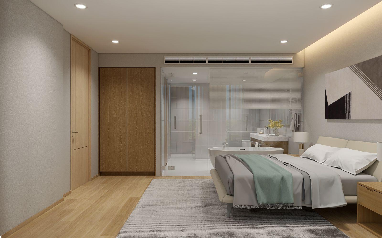 Interior view of 3 Bedroom Sea View Penthouse for Sale at Bluepoint Condo, Patong