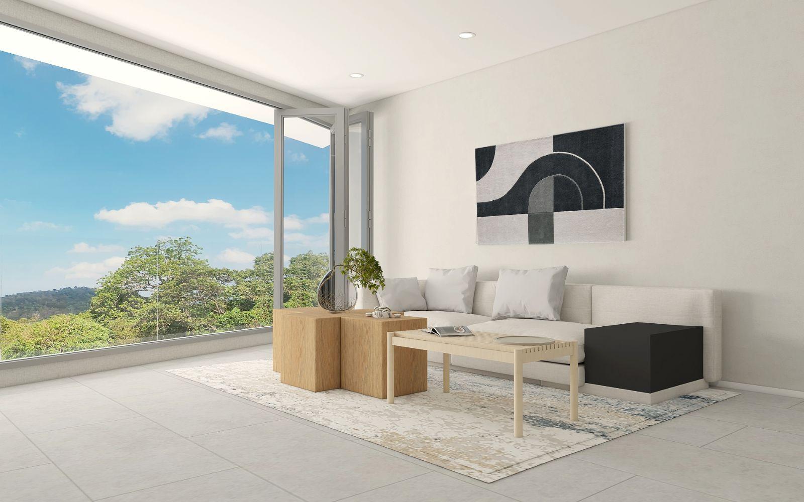 Interior view of 3 Bedroom Sea View Penthouse for Sale at Bluepoint Condo, Patong