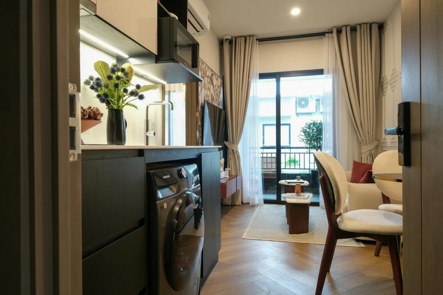 Interior view of Larger 1 Bedroom Condo for Sale at The Title Modeva - Bangtao Beach