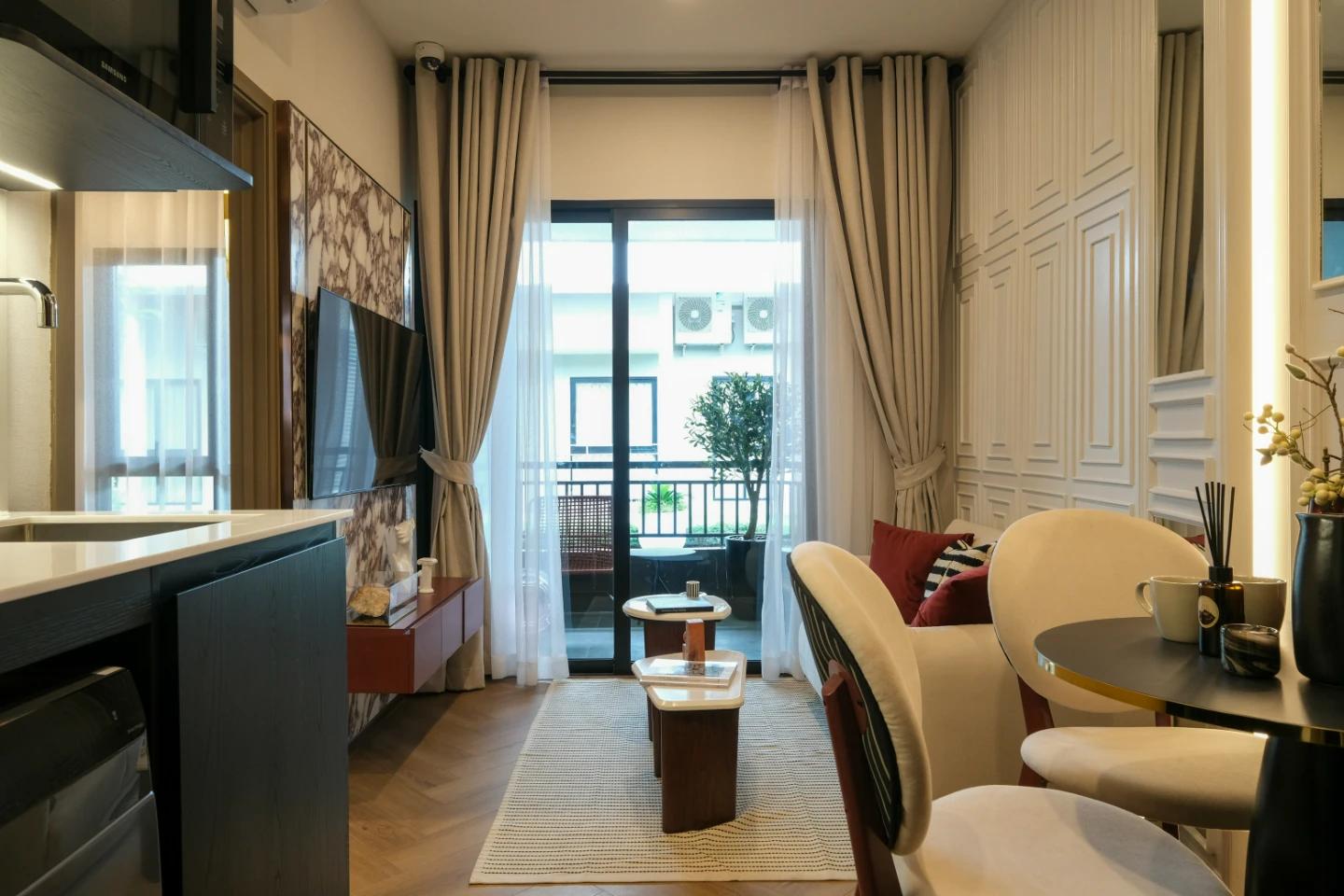 Interior view of Larger 1 Bedroom Condo for Sale at The Title Modeva - Bangtao Beach