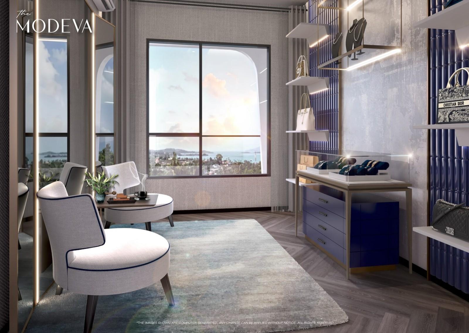 Interior view of Larger 2 Bedroom Condo for Sale at The Title Modeva - Bangtao Beach