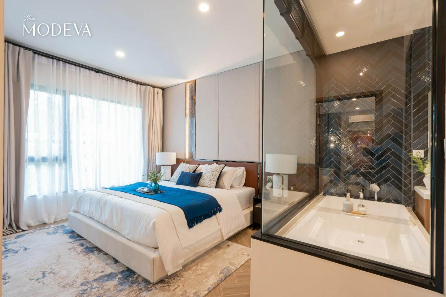 Interior view of Larger 2 Bedroom Condo for Sale at The Title Modeva - Bangtao Beach