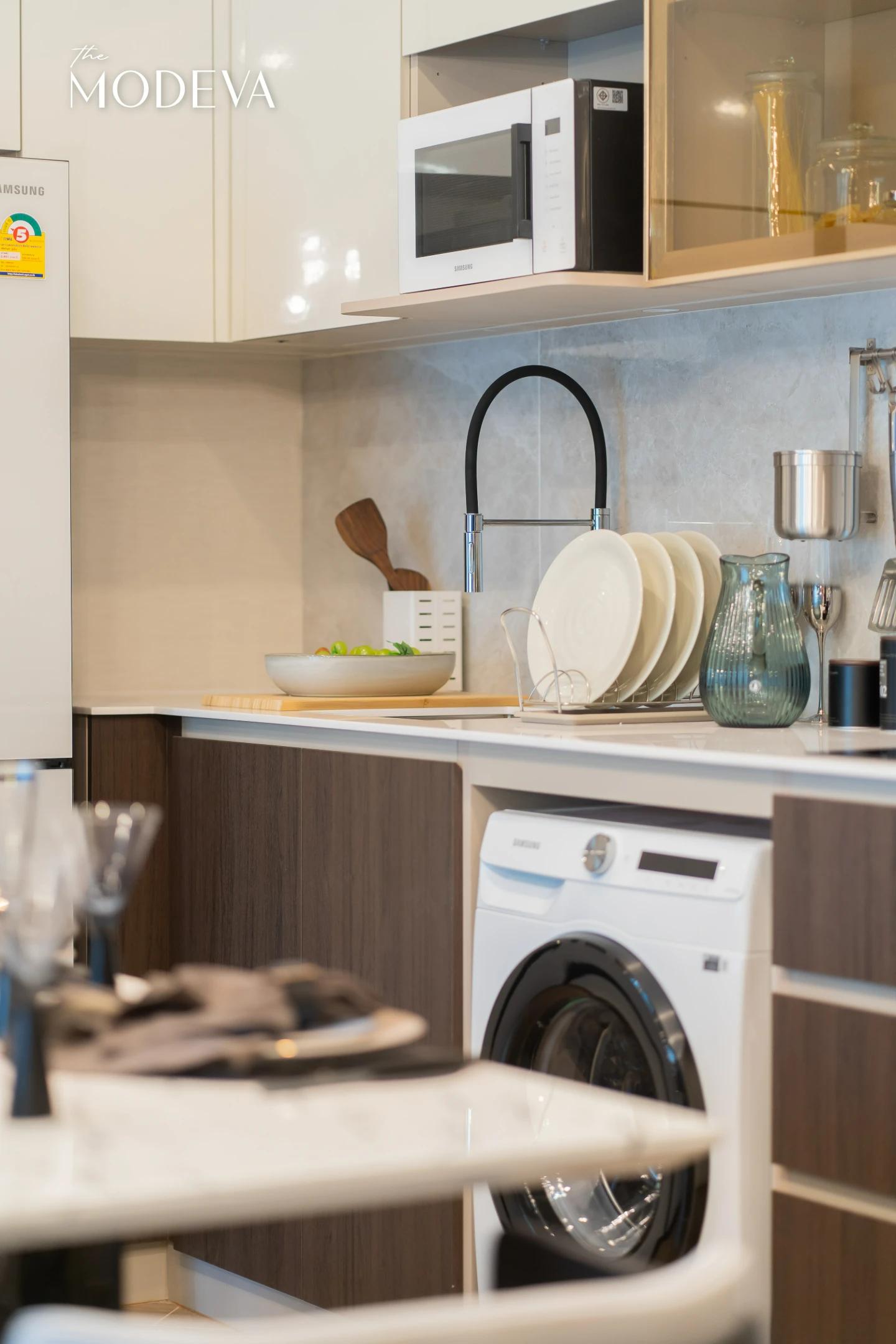 Interior view of Larger 2 Bedroom Condo for Sale at The Title Modeva - Bangtao Beach
