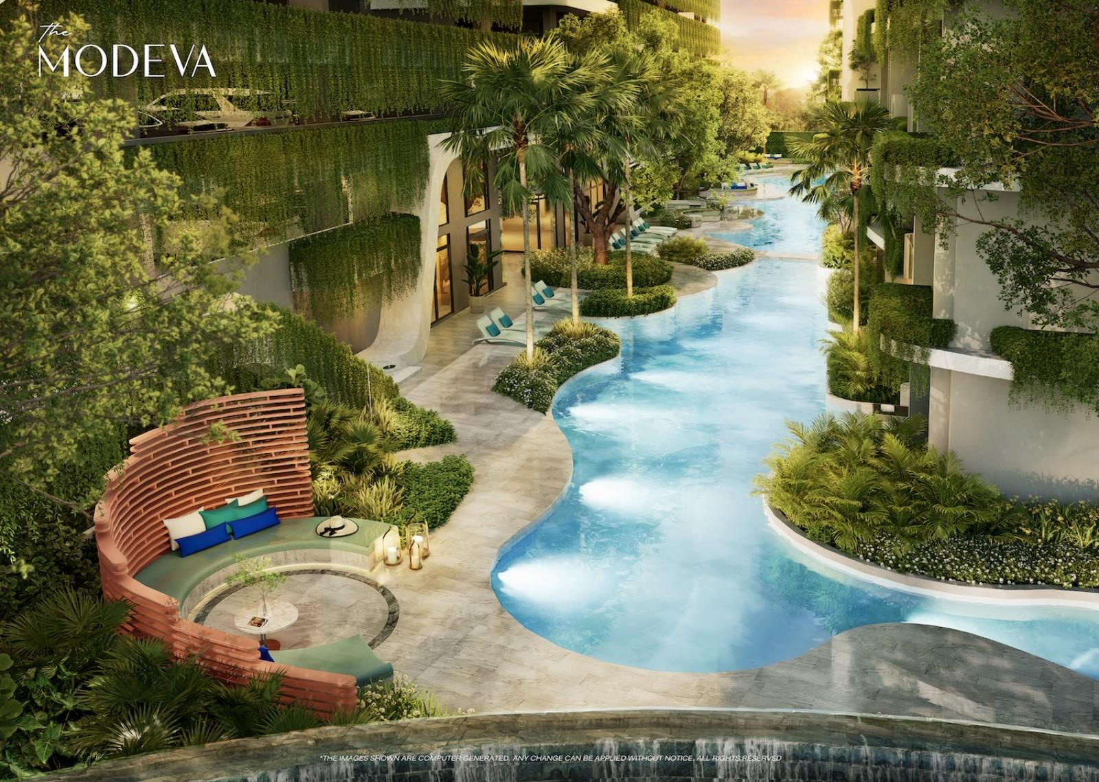 Interior view of Larger 2 Bedroom Condo for Sale at The Title Modeva - Bangtao Beach