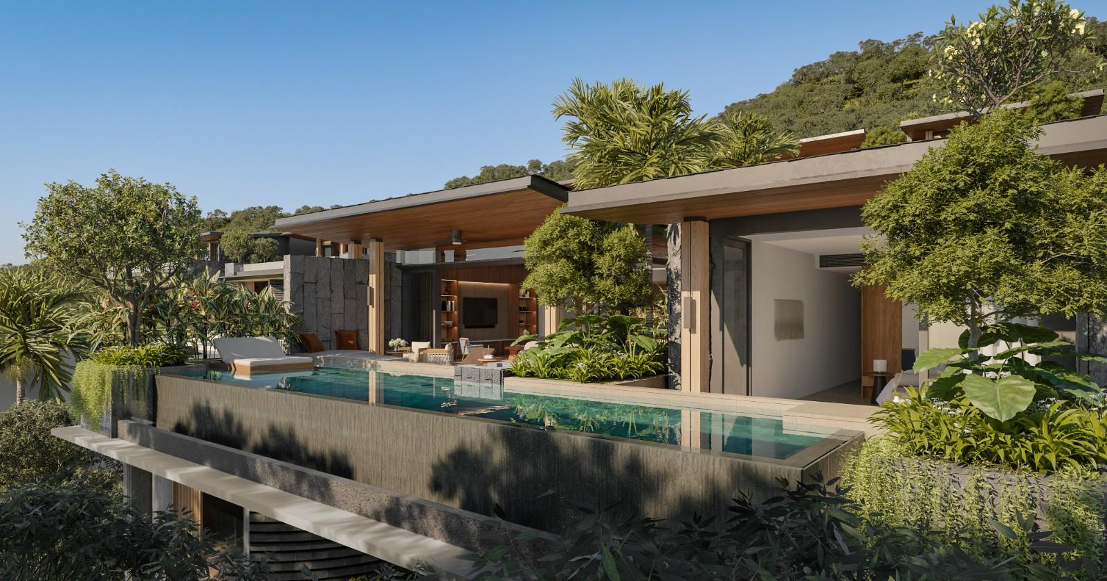 Interior view of 3 Bedroom Ocean View Pool Villas at Pavara Vhana, Layan Beach - Type C