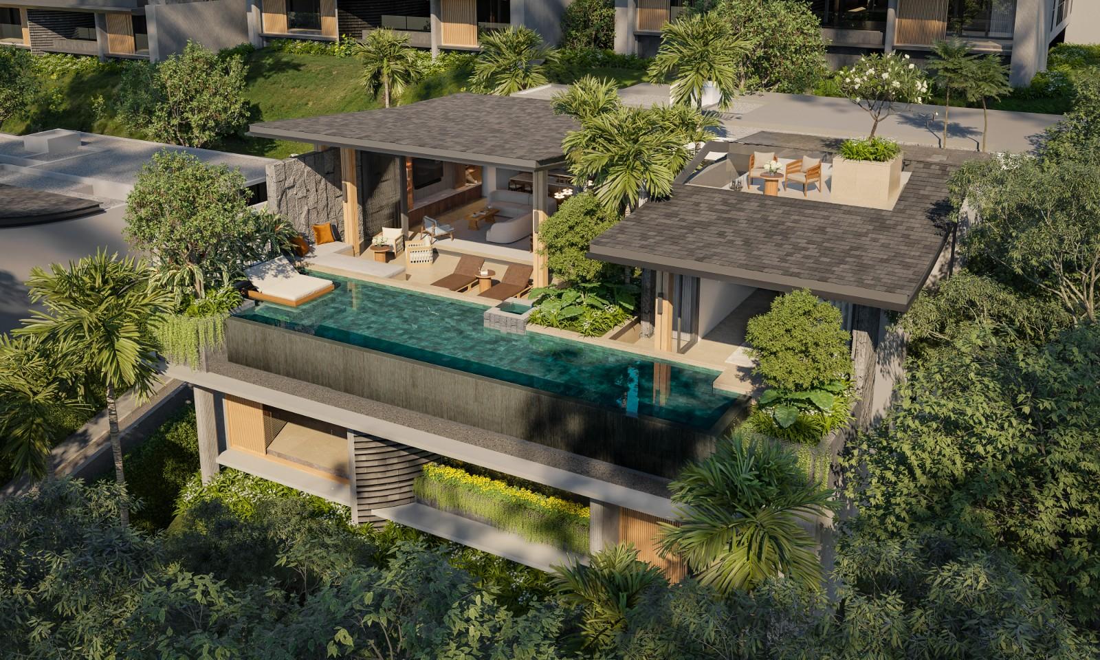 Interior view of 3 Bedroom Ocean View Pool Villas at Pavara Vhana, Layan Beach - Type C
