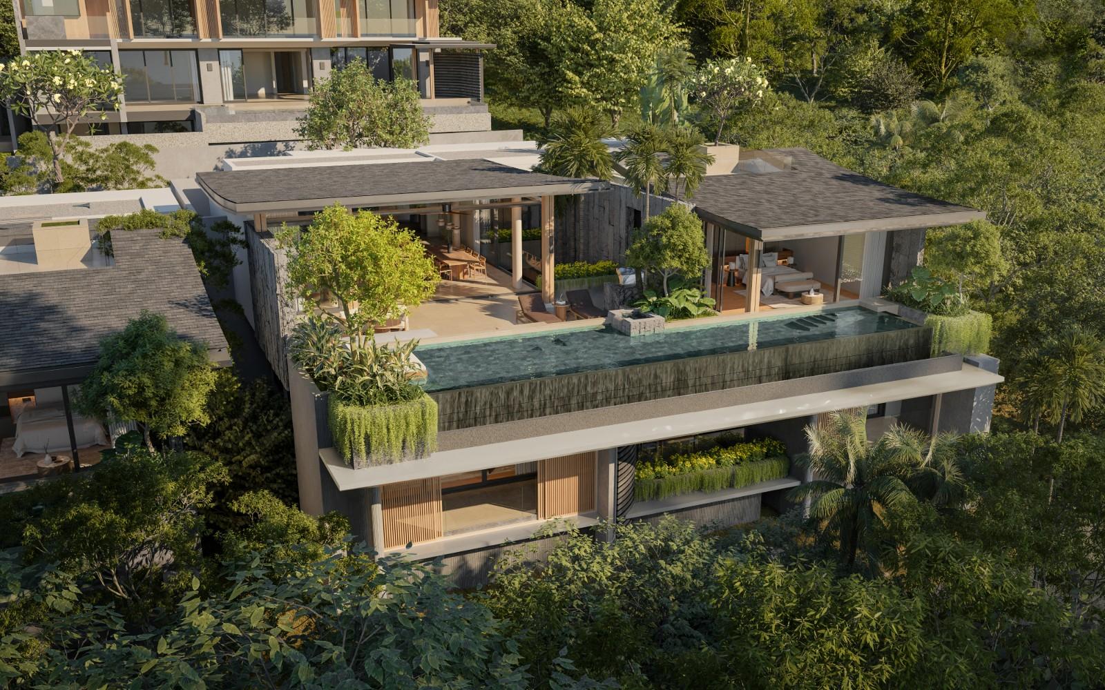 Interior view of 4 Bedroom Ocean View Luxury Villas at Pavara Vhana, Layan Beach - Type B