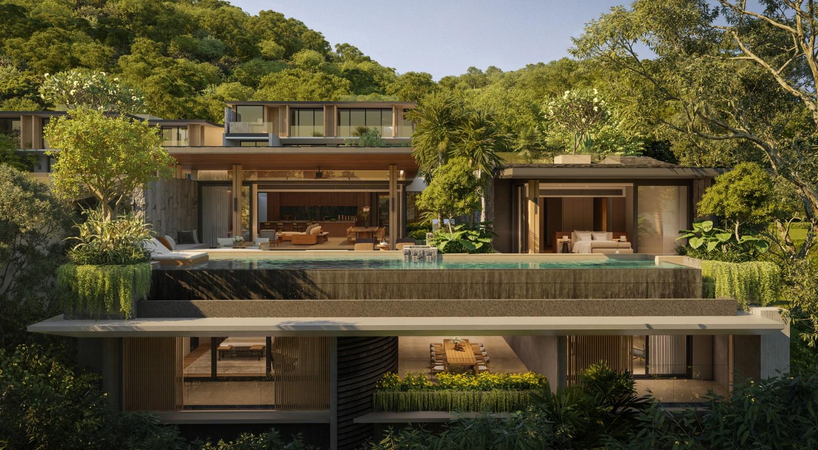 Interior view of 4 Bedroom Ocean View Luxury Villas at Pavara Vhana, Layan Beach - Type B