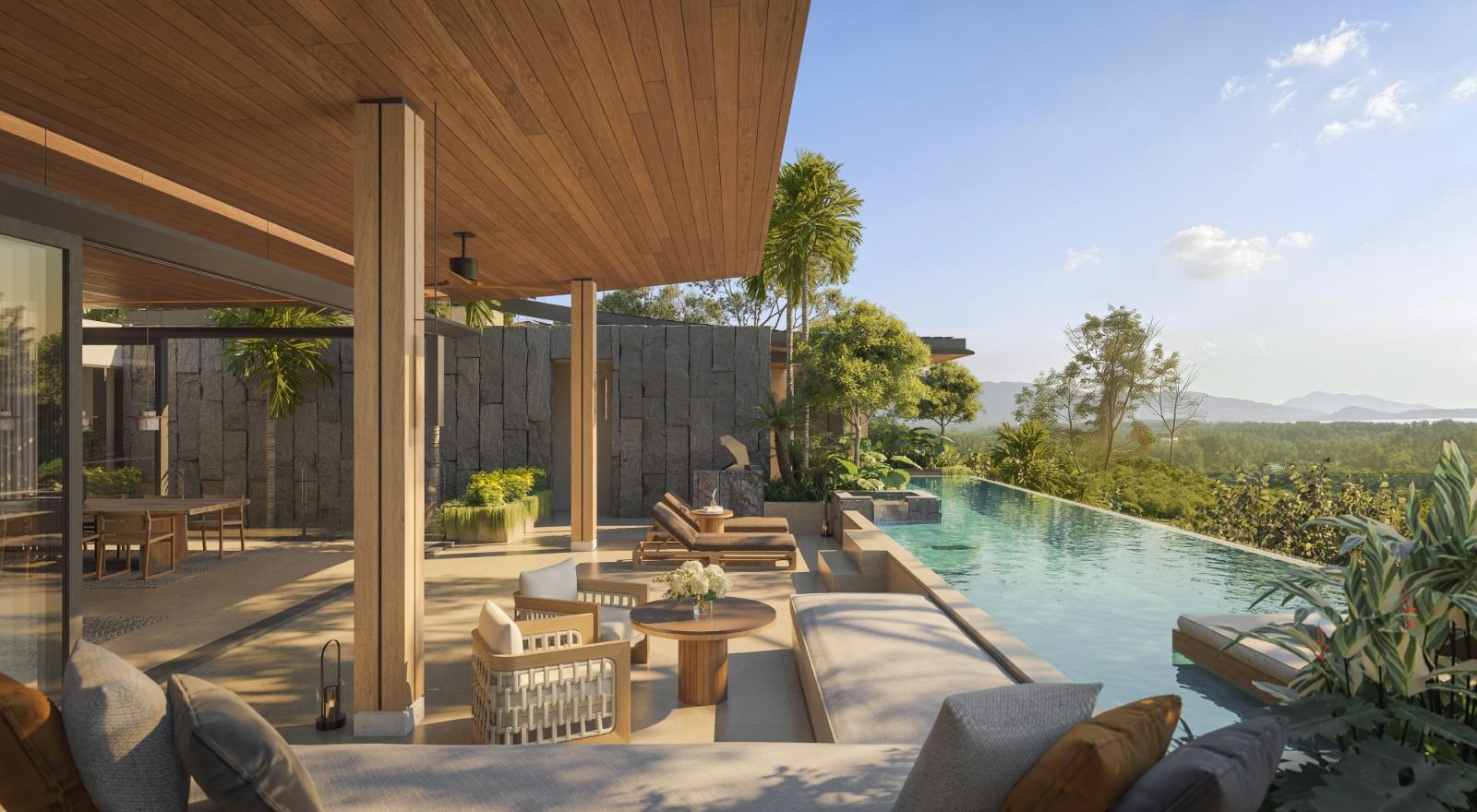 Interior view of 4 Bedroom Ocean View Luxury Villas at Pavara Vhana, Layan Beach - Type B