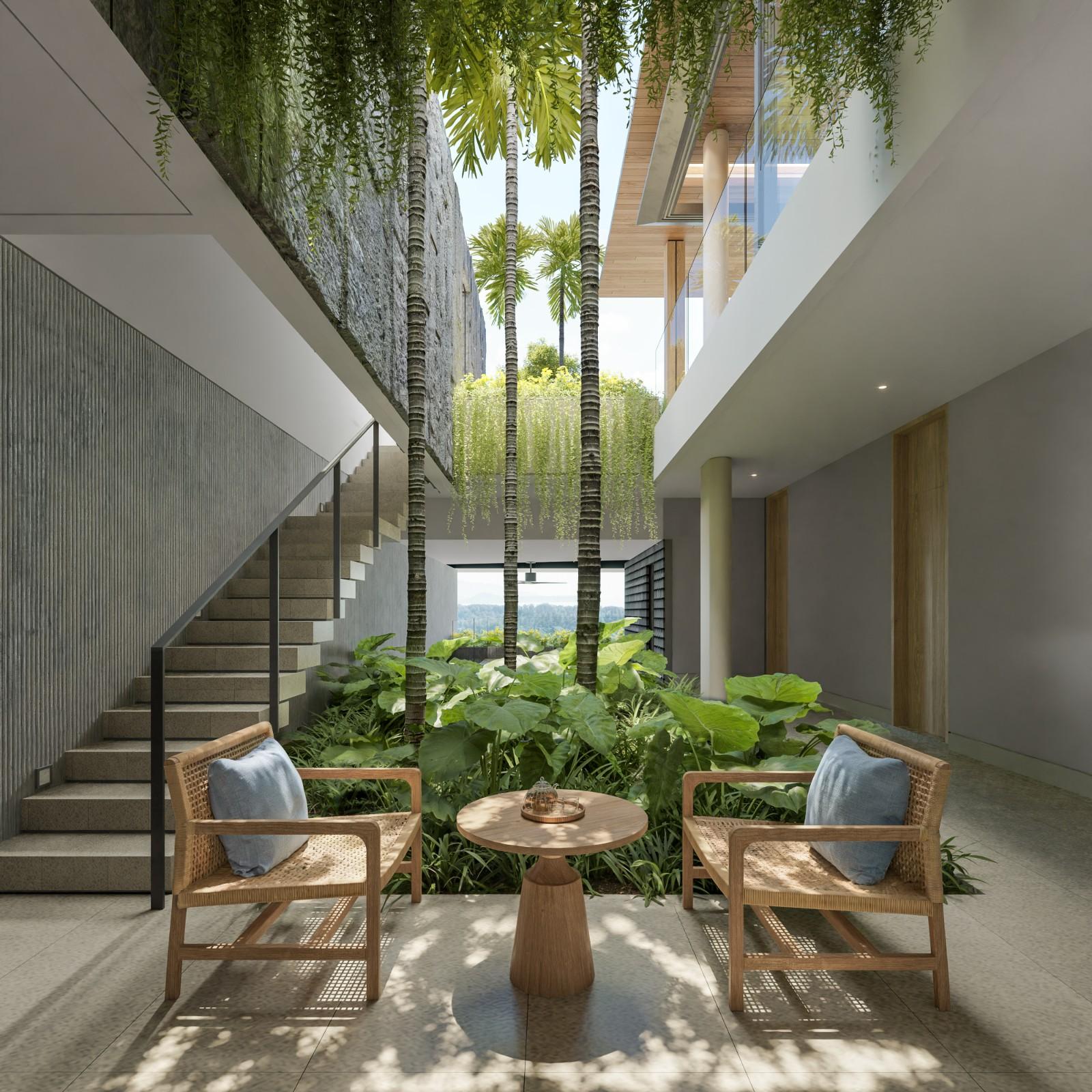 Interior view of 4 Bedroom Ocean View Luxury Villas at Pavara Vhana, Layan Beach - Type B