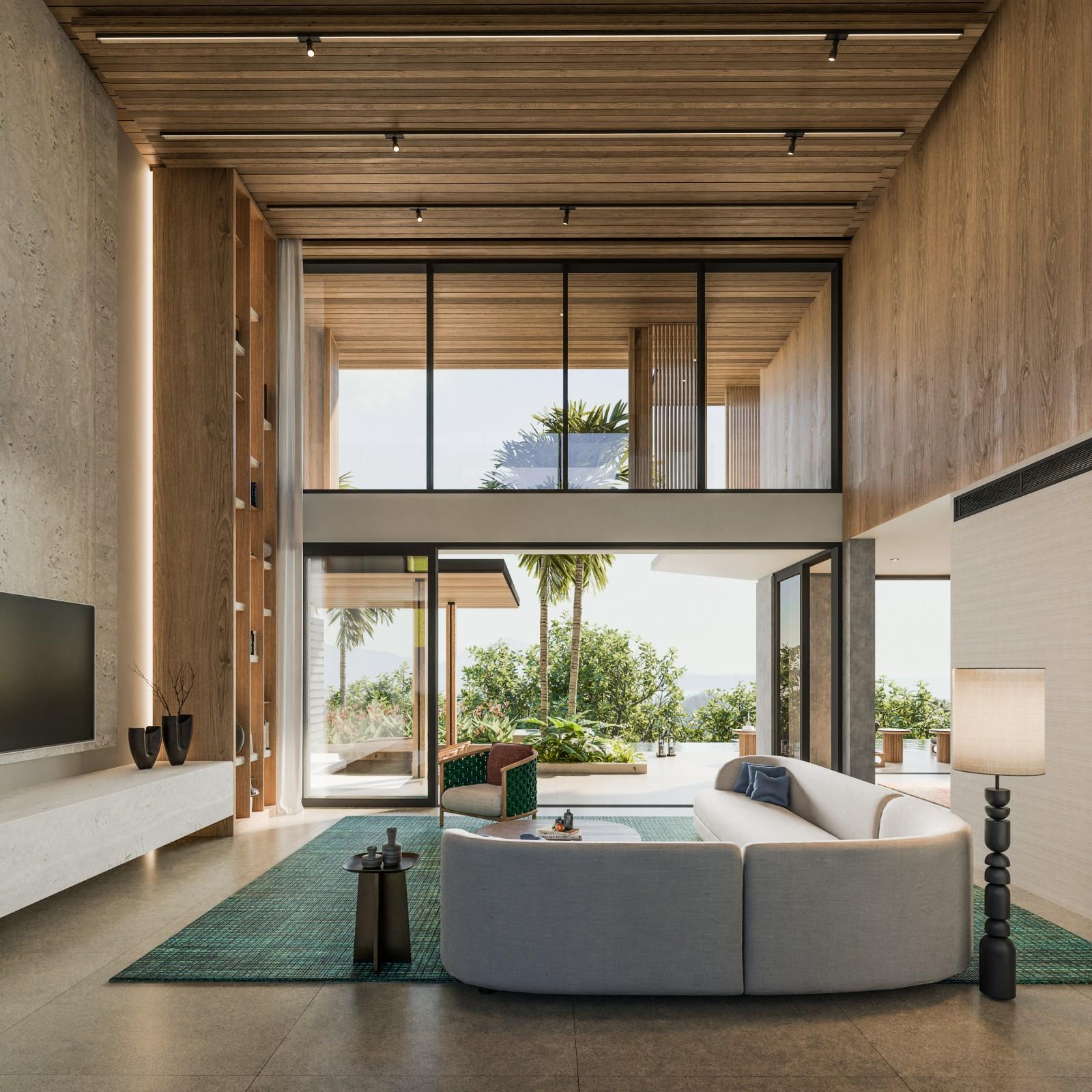 Interior view of 5 Bedroom Ultra Luxurious Ocean View Villas at Pavara Vhana, Layan Beach - Type A