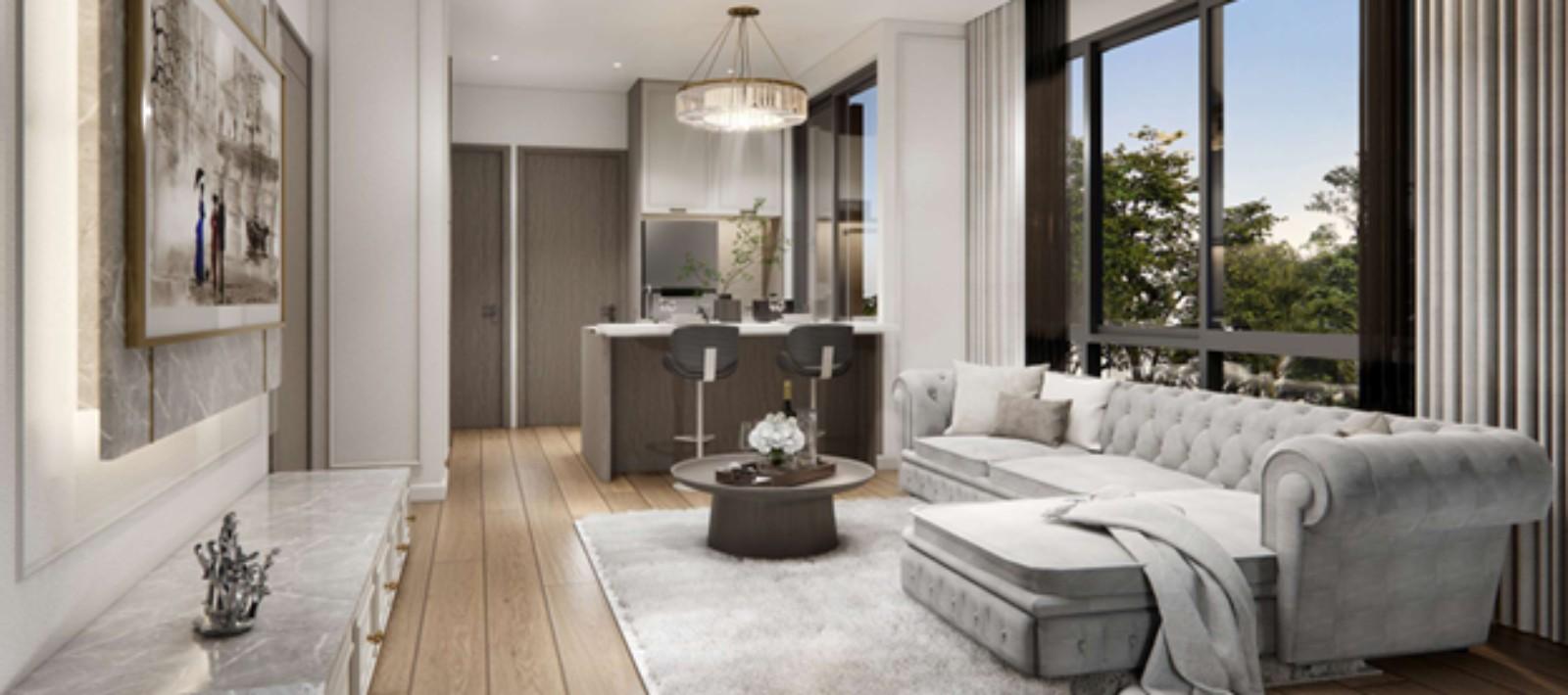 Interior view of 2 Bedroom Family Suite for Sale at Petit Tycoon, Surin Beach