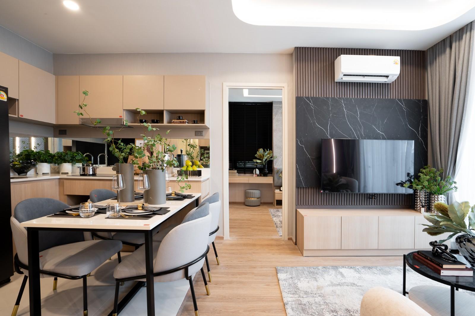 Interior view of Larger 2 Bedroom Condo for Sale at Arise Vibe - Pet-friendly Cherngtalay Condo