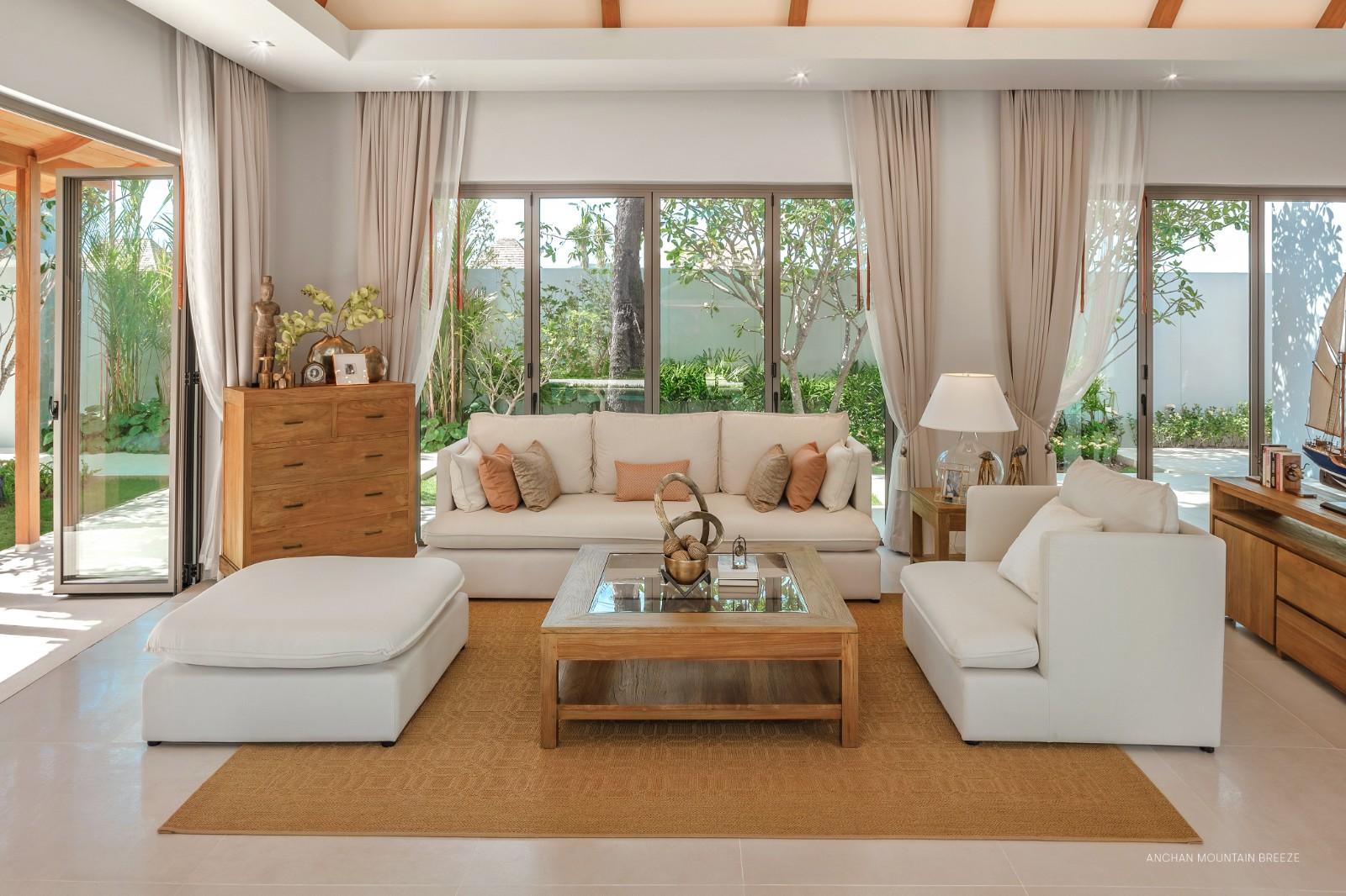 Interior view of 4 Bedroom Private Pool Villa for Sale at Anchan Burgundy